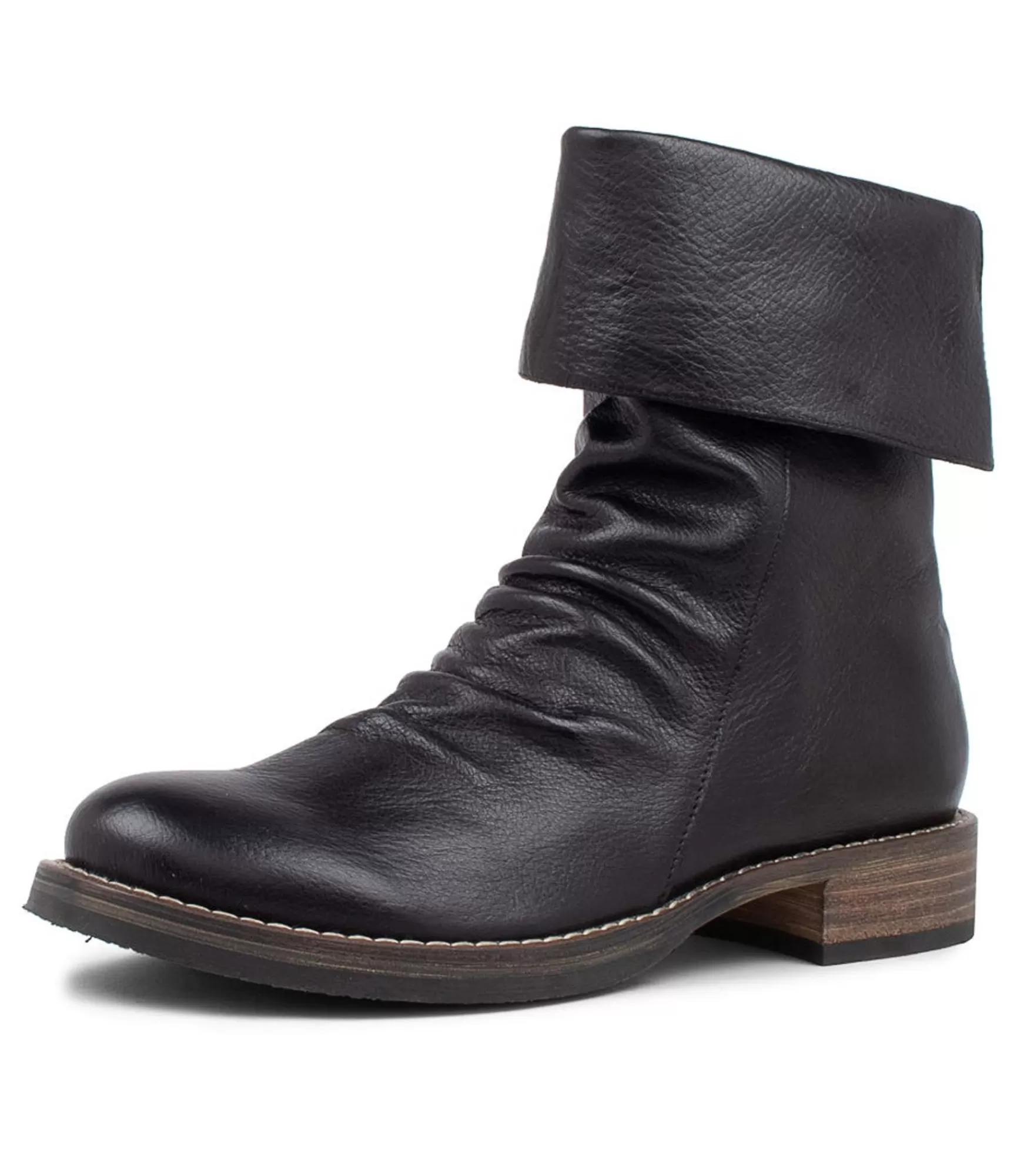 Sale Midas Shoes Unsee Black Leather Ankle Boots