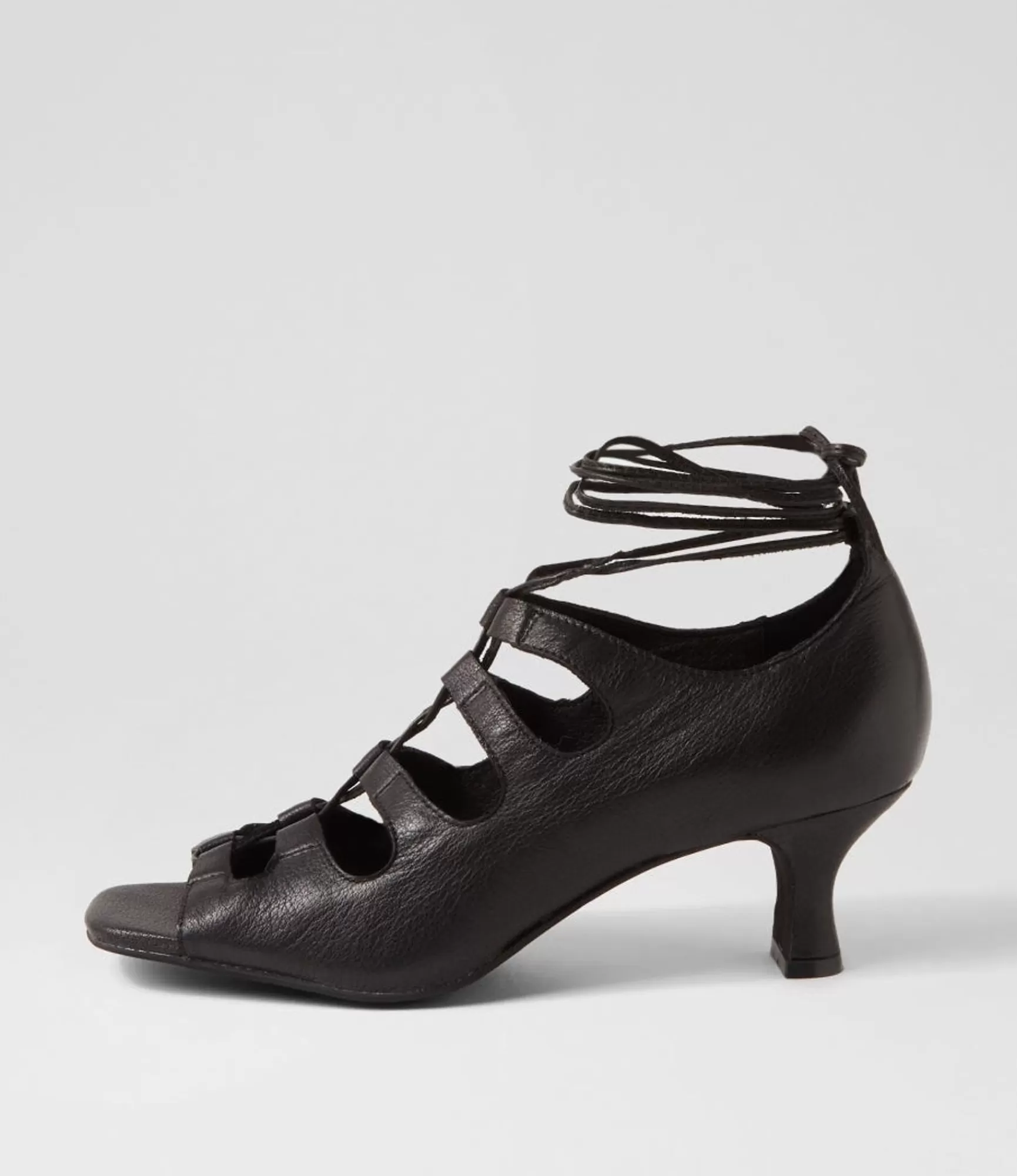 Sale Midas Shoes Unyte Black Leather Sandals
