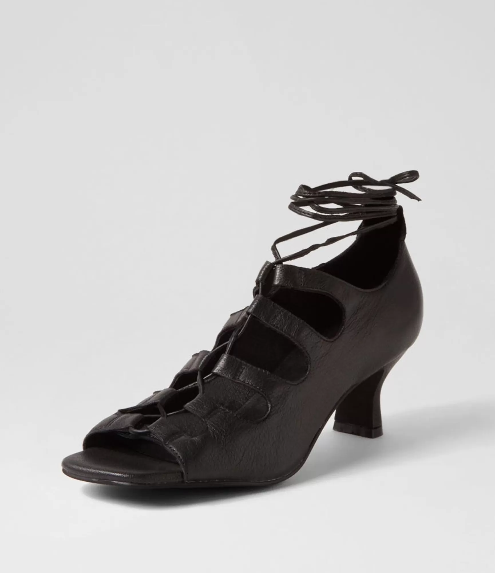 Sale Midas Shoes Unyte Black Leather Sandals