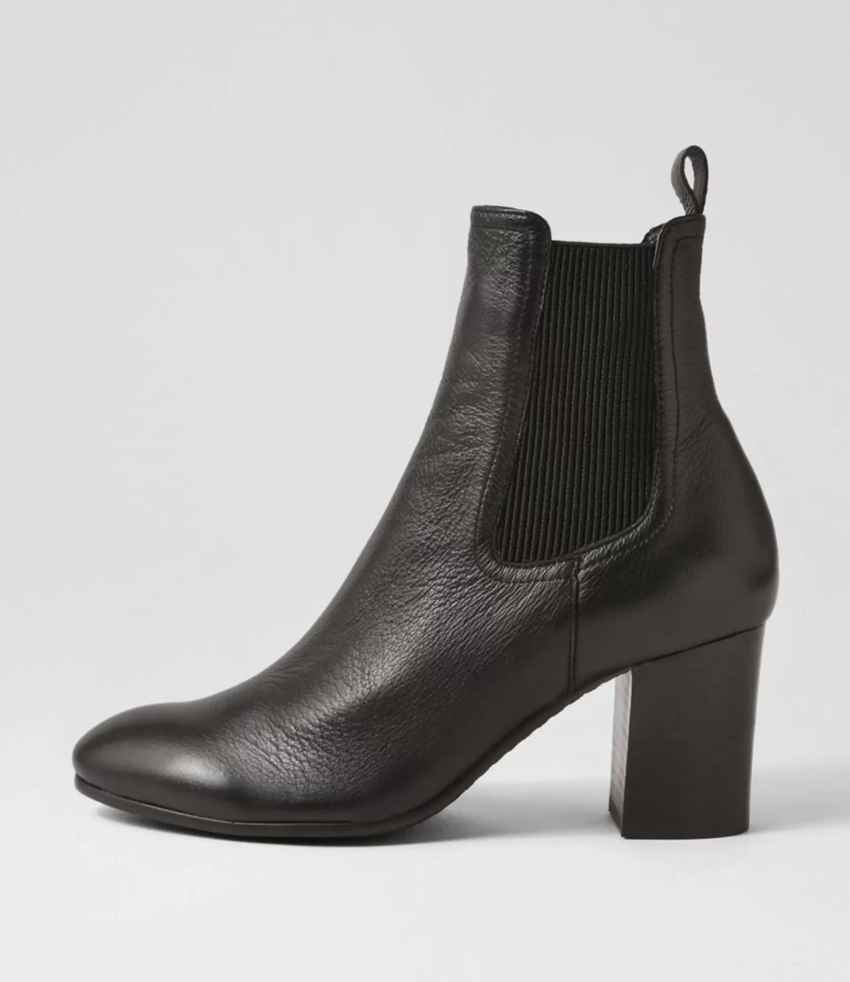 Shop Midas Shoes Ussa Black Leather Elastic Chelsea Boots