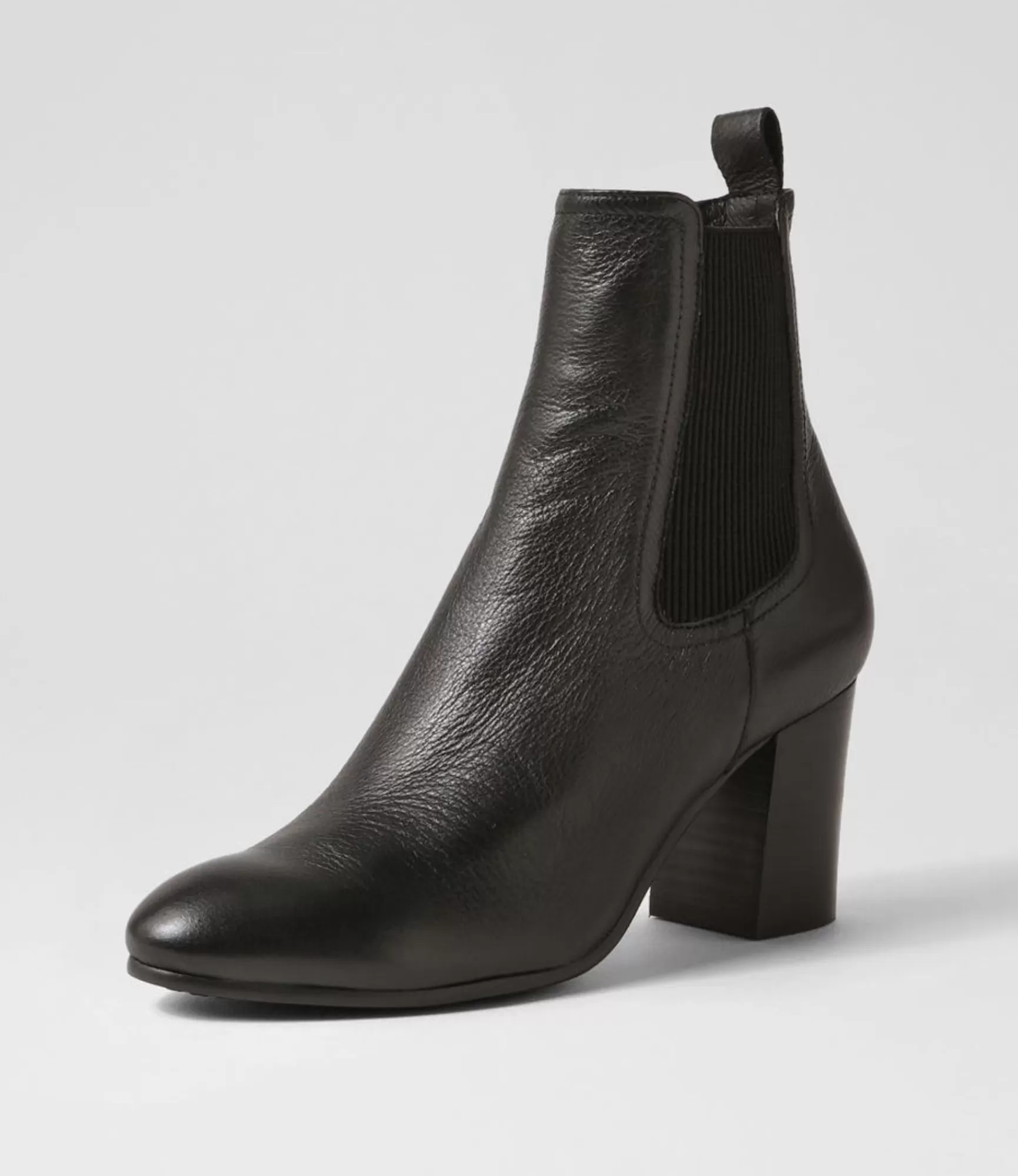 Shop Midas Shoes Ussa Black Leather Elastic Chelsea Boots