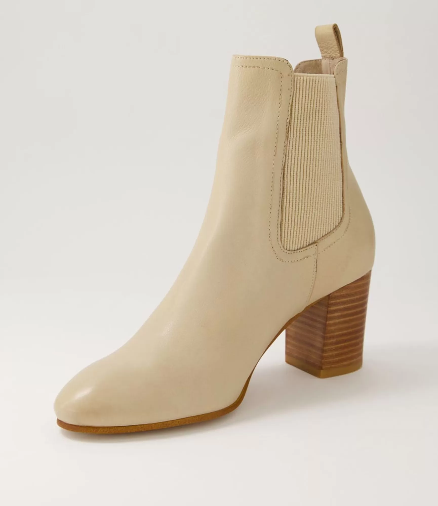 Best Midas Shoes Ussa Camel Leather Elastic Chelsea Boots
