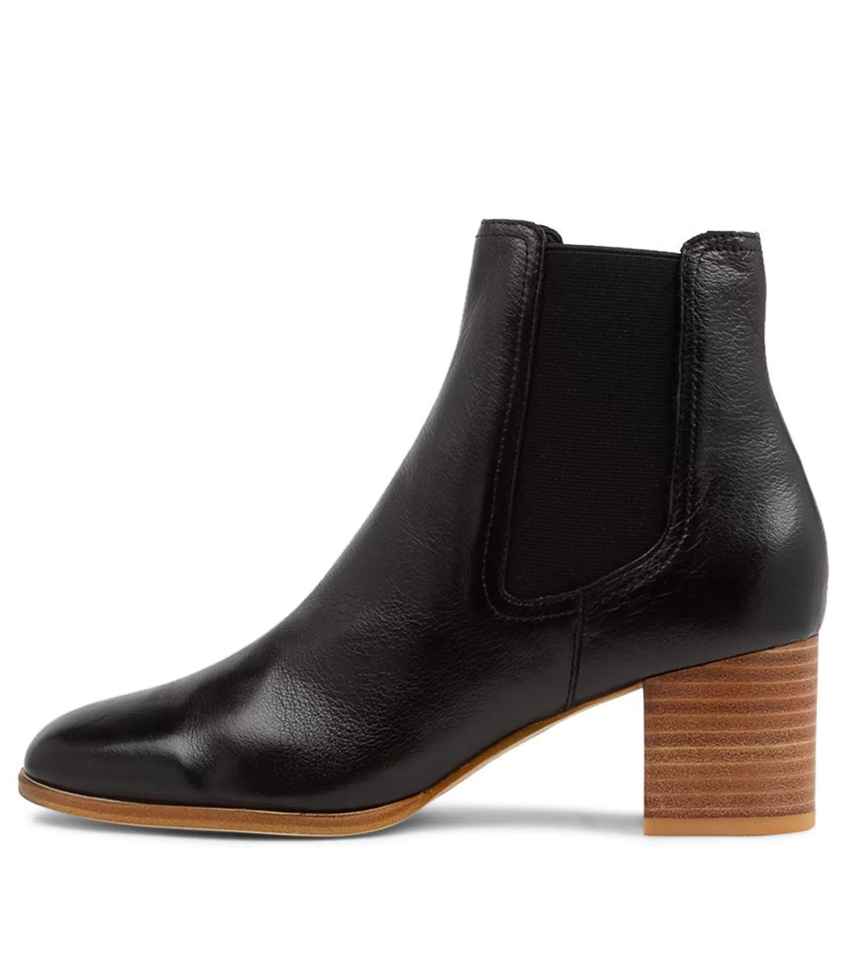 Outlet Midas Shoes Veena Black Leather Chelsea Boots Nh