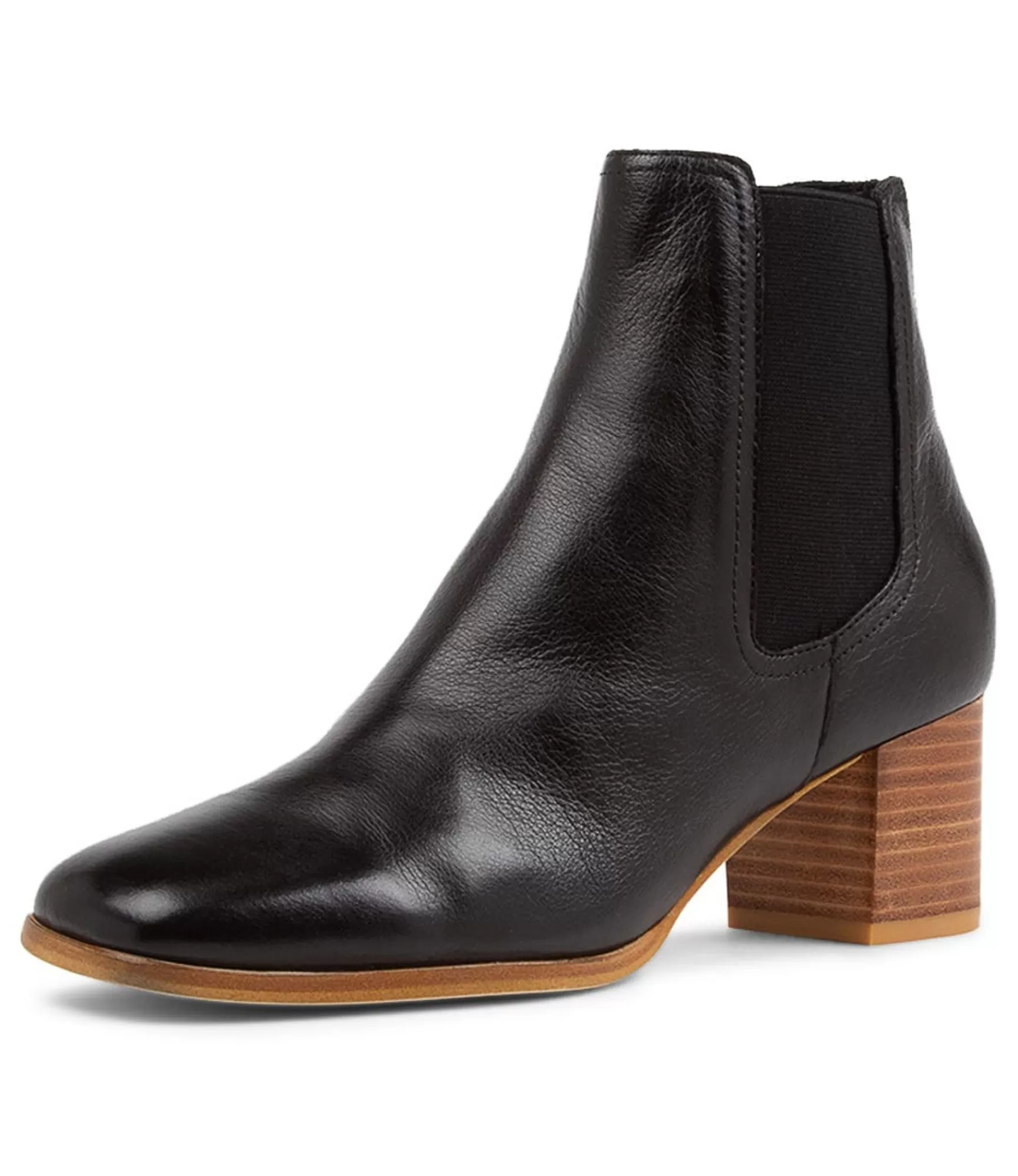 Outlet Midas Shoes Veena Black Leather Chelsea Boots Nh