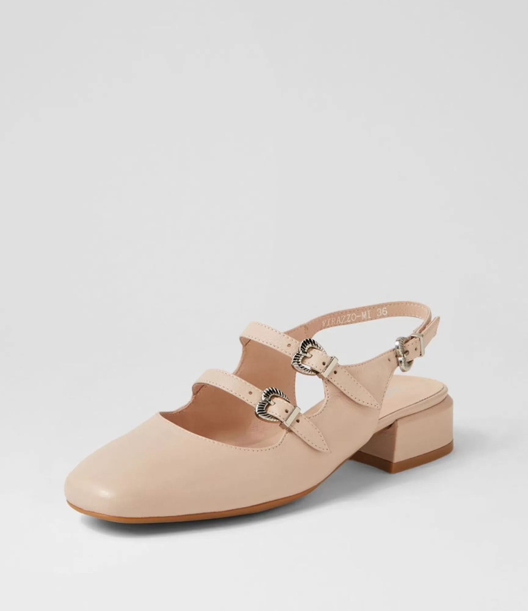 Hot Midas Shoes Virazzo Nude Leather Heels