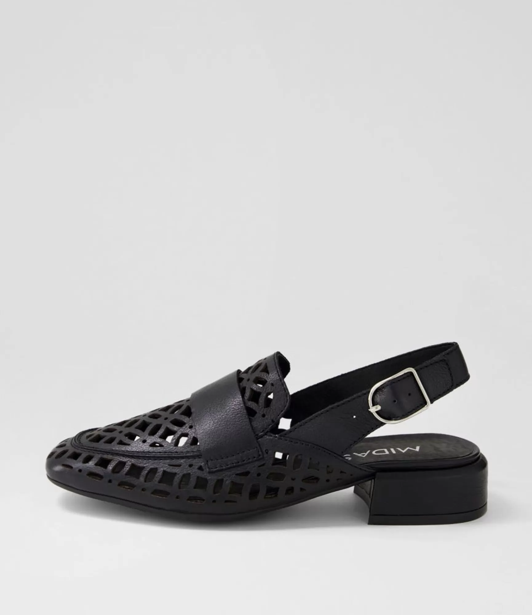 Flash Sale Midas Shoes Viscious Black Leather Heels