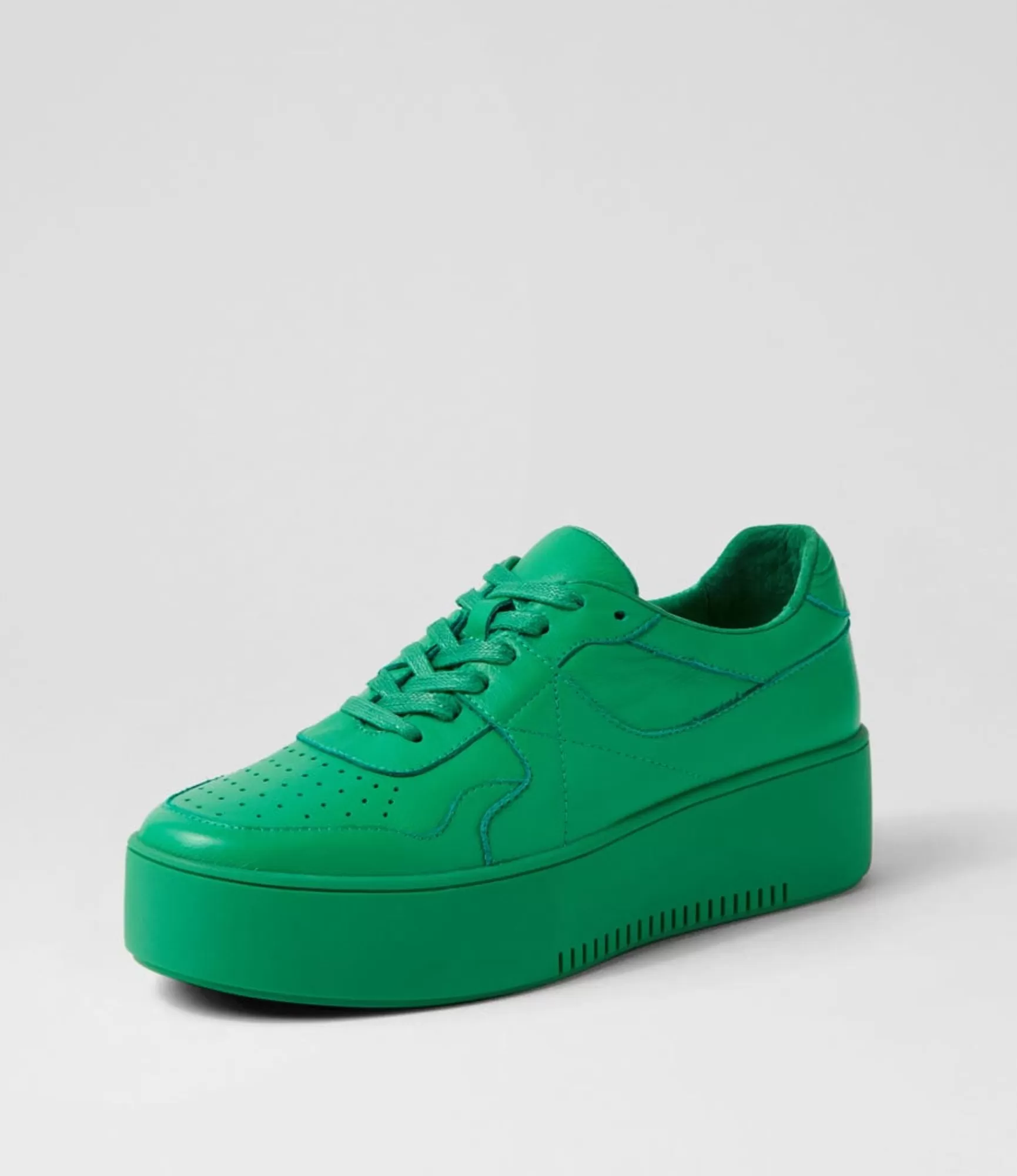 Fashion Midas Shoes Wabel Bright Emerald Leather Sneakers