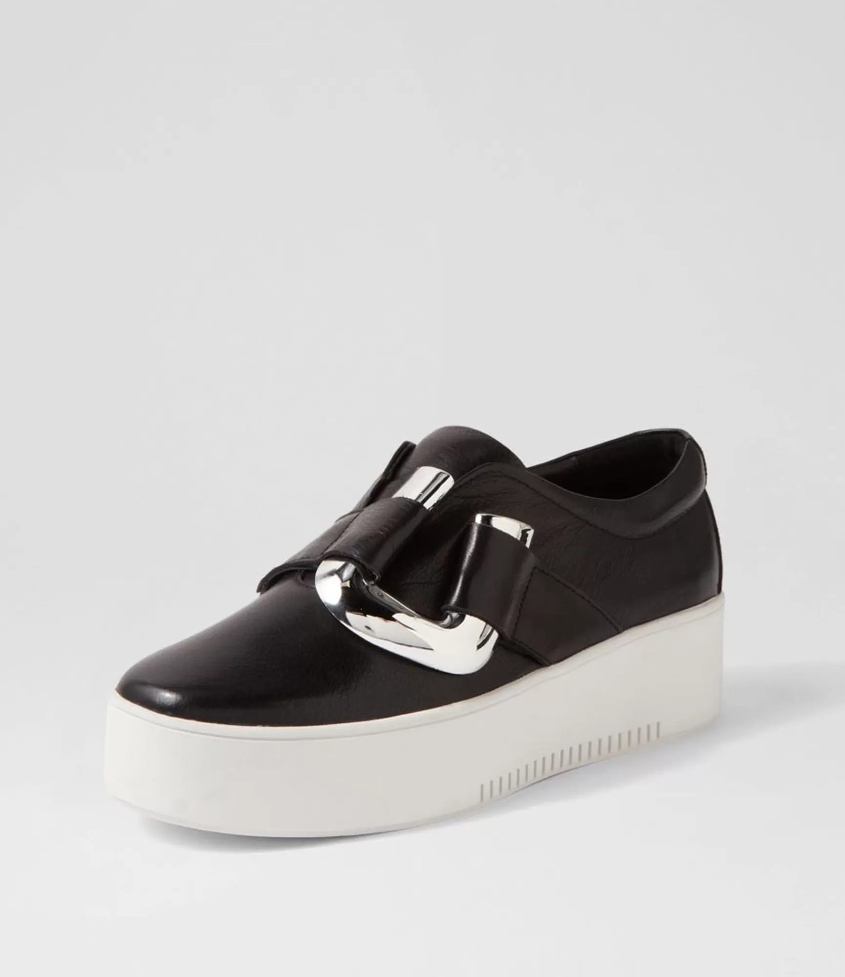 Cheap Midas Shoes Wayde Black White Leather Sneakers