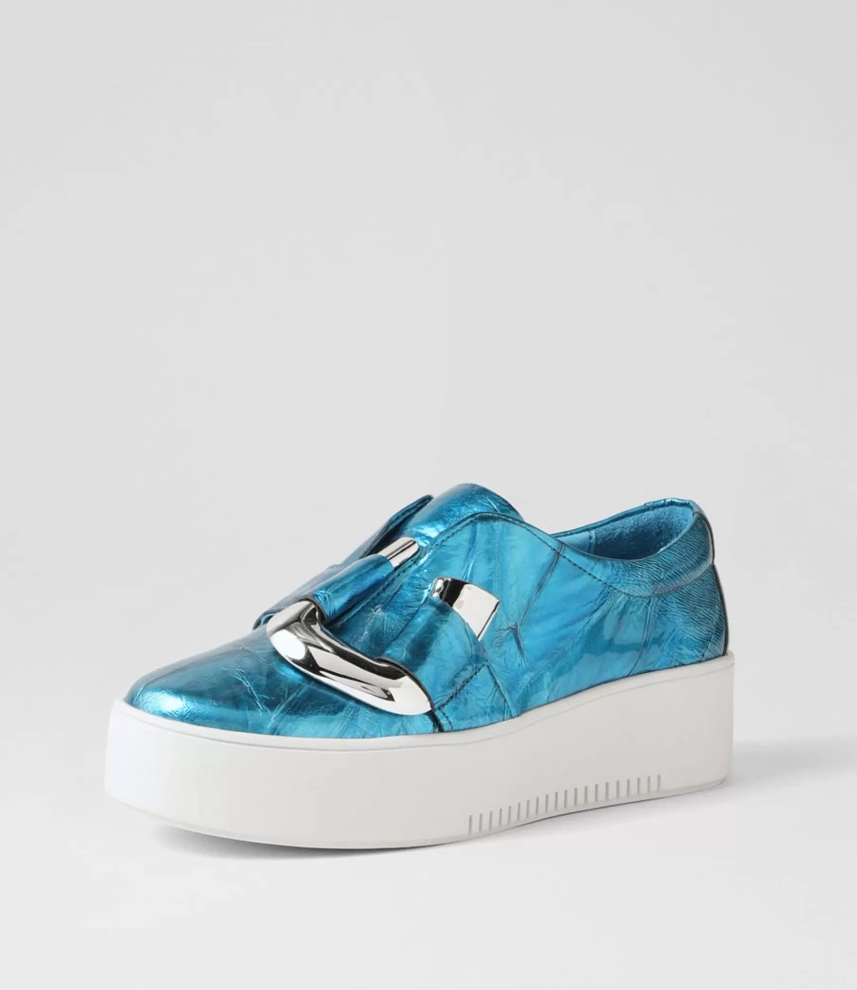 Online Midas Shoes Wayde Blue White Crush Leather Sneakers