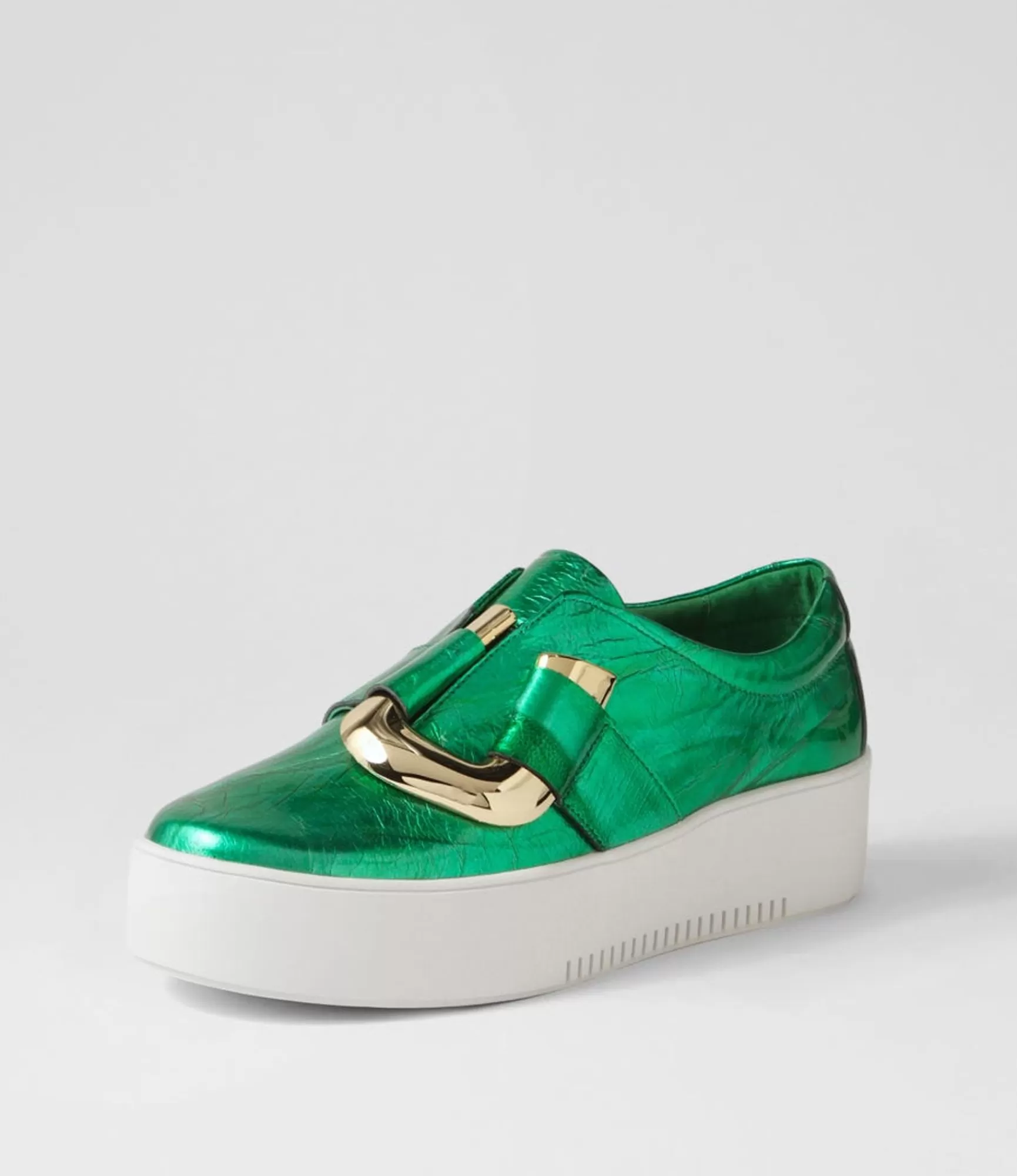 Best Midas Shoes Wayde Emerald Crush Leather Sneakers