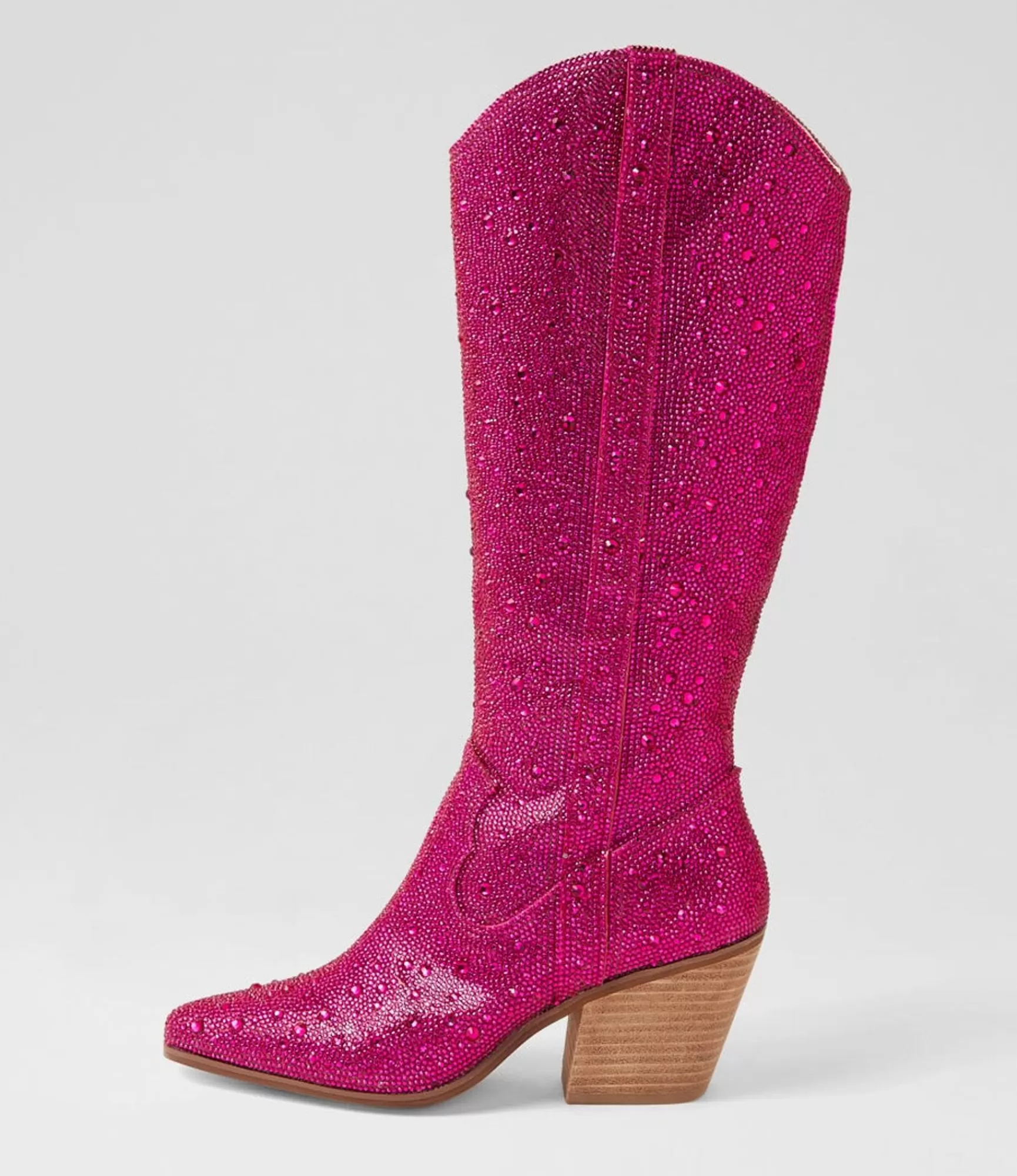 Cheap Midas Shoes Westin Fuchsia Jewel Fabric Knee High Boots
