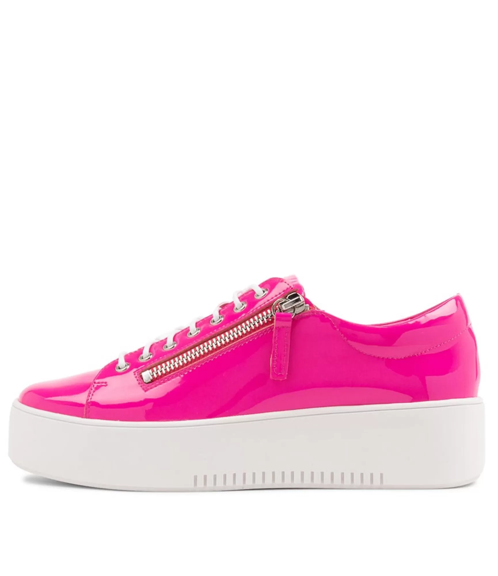 Fashion Midas Shoes Wether Hot Pink Patent Leather Sneakers Ws