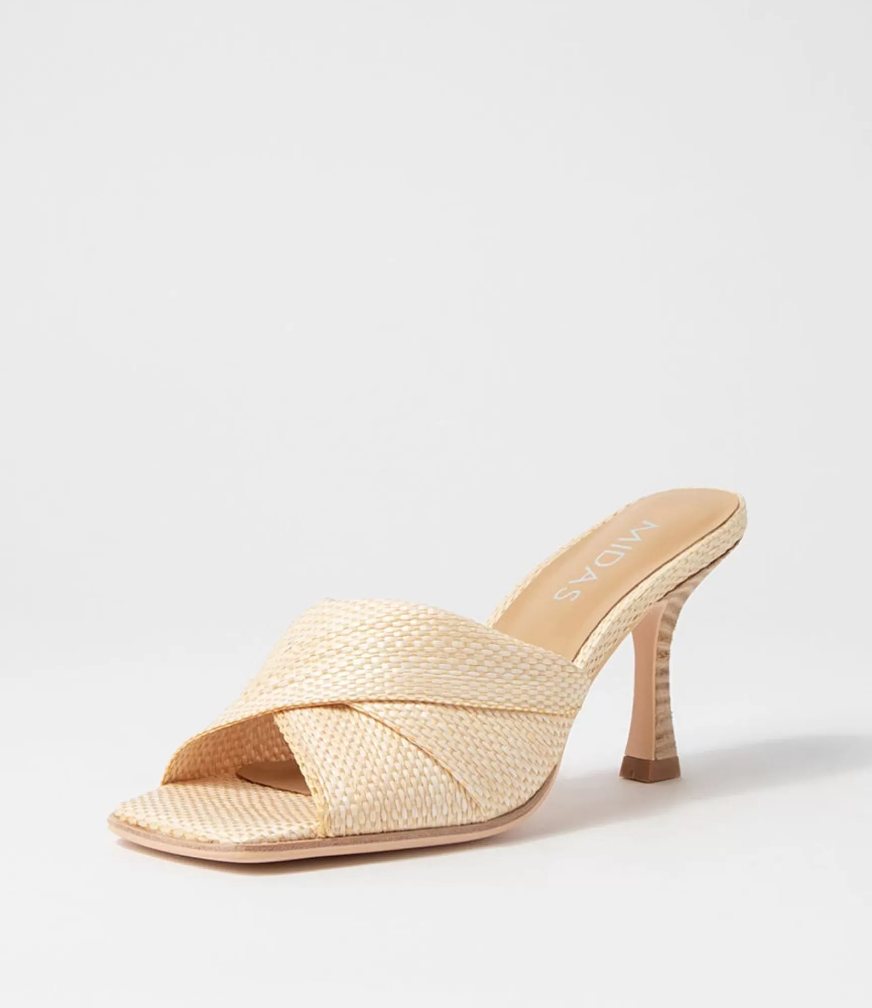 Clearance Midas Shoes Wikki Natural Woven Slides