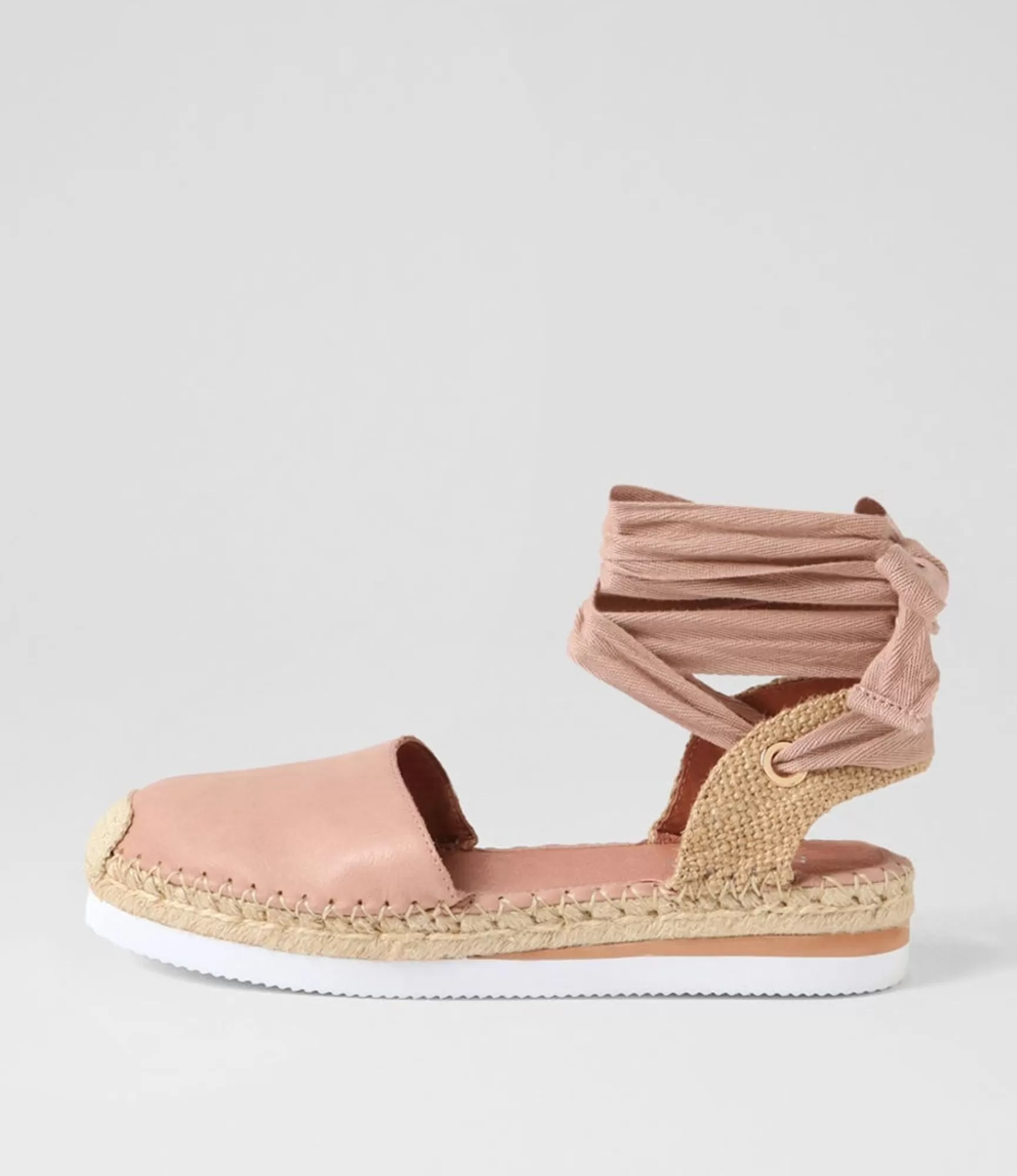 Discount Midas Shoes Willa Cafe Leather Espadrilles