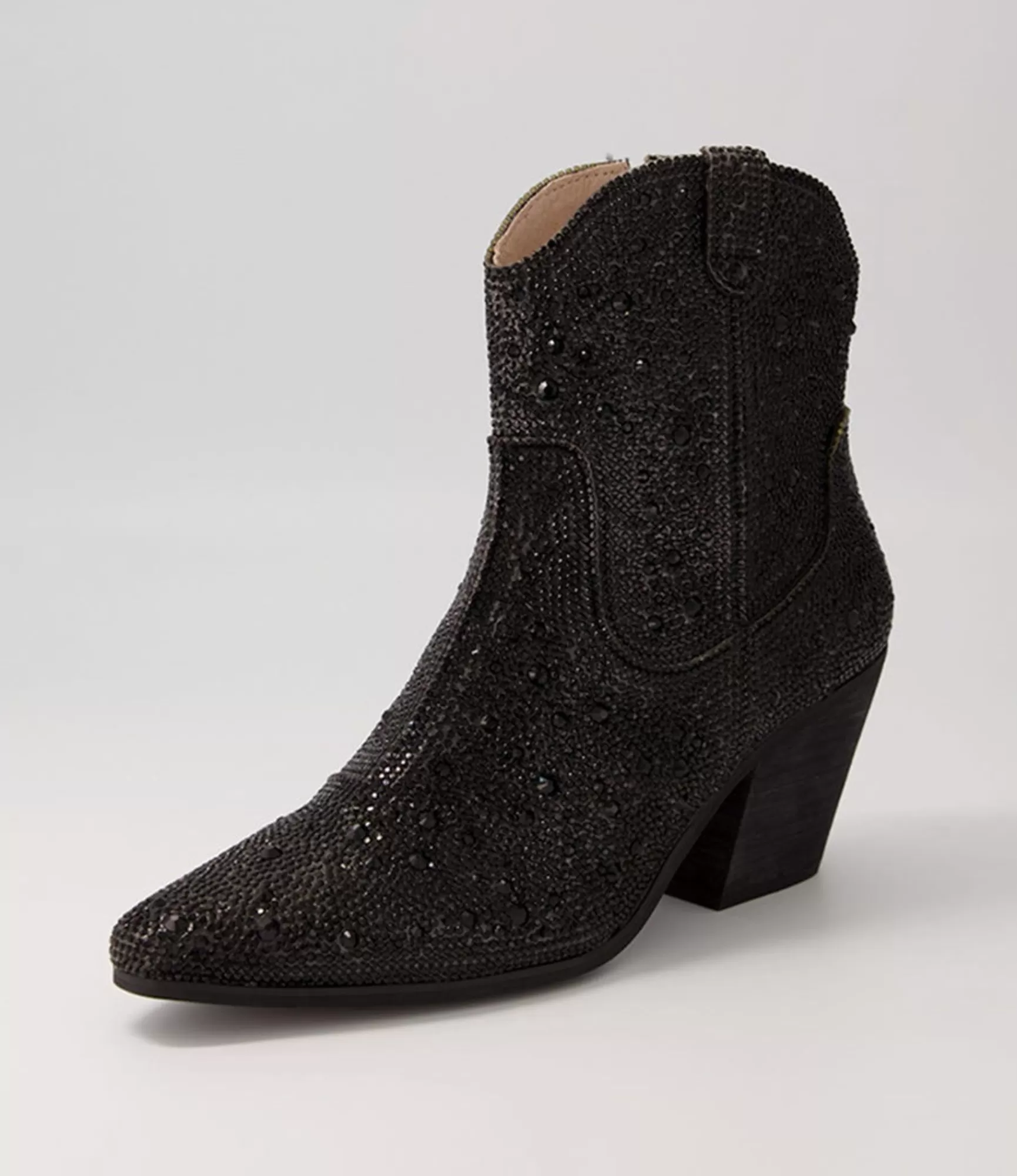 Cheap Midas Shoes Willis Black Jewel Fabric Ankle Boots Bh