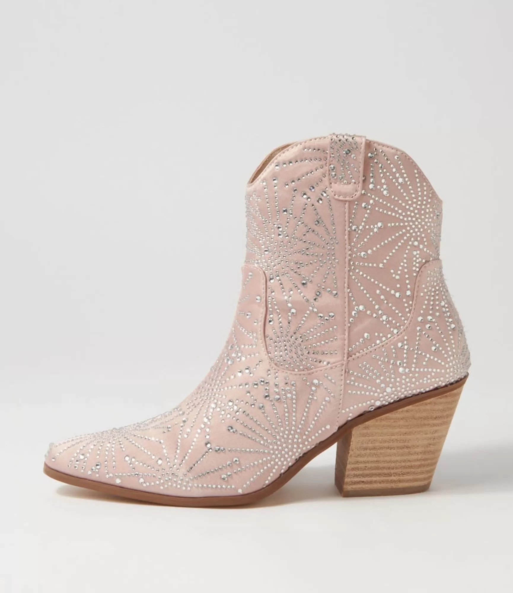 Flash Sale Midas Shoes Willowy Nude Jewel Fabric Ankle Boots