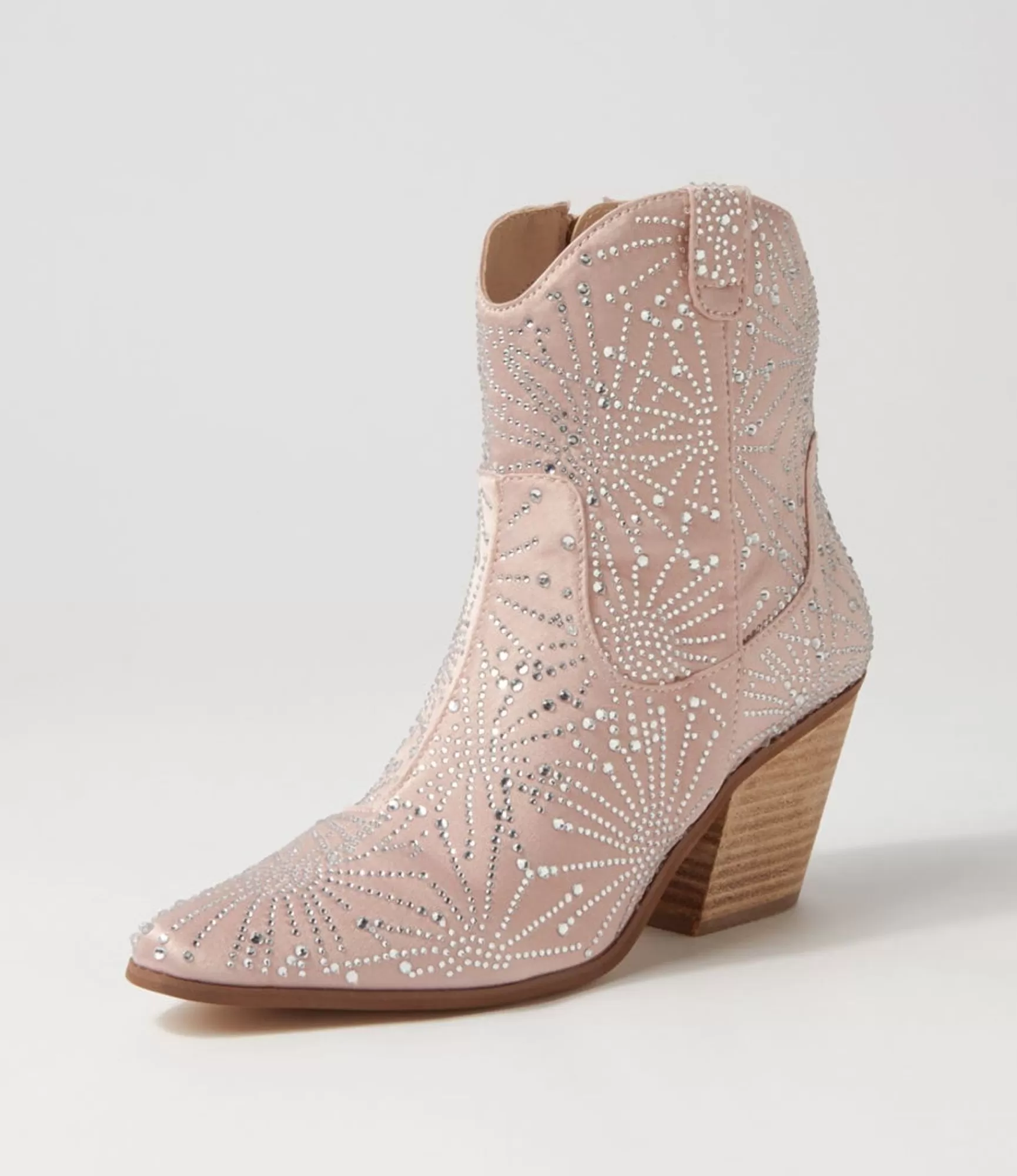 Flash Sale Midas Shoes Willowy Nude Jewel Fabric Ankle Boots
