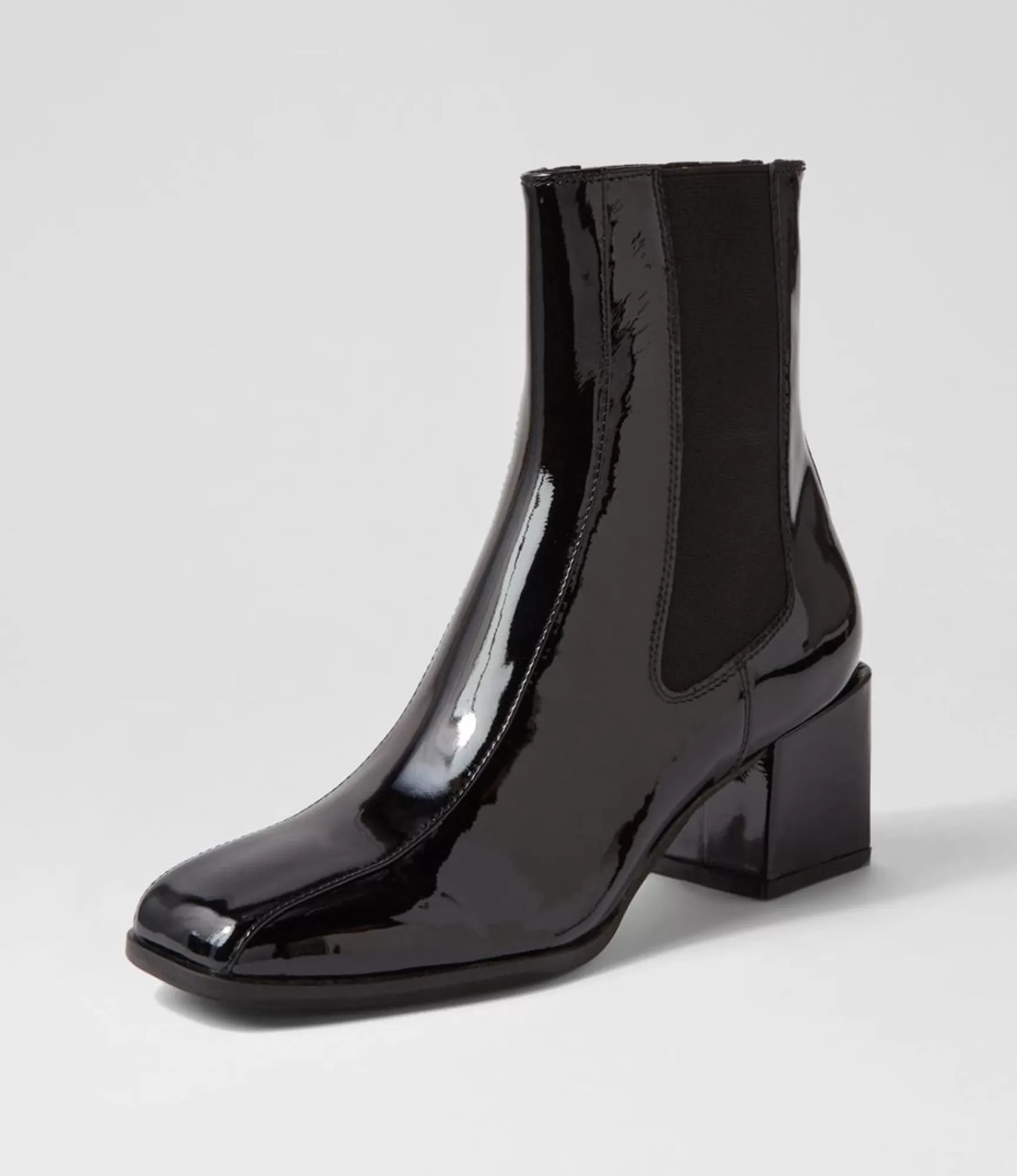 Outlet Midas Shoes Winni Black Patent Leather Chelsea Boots