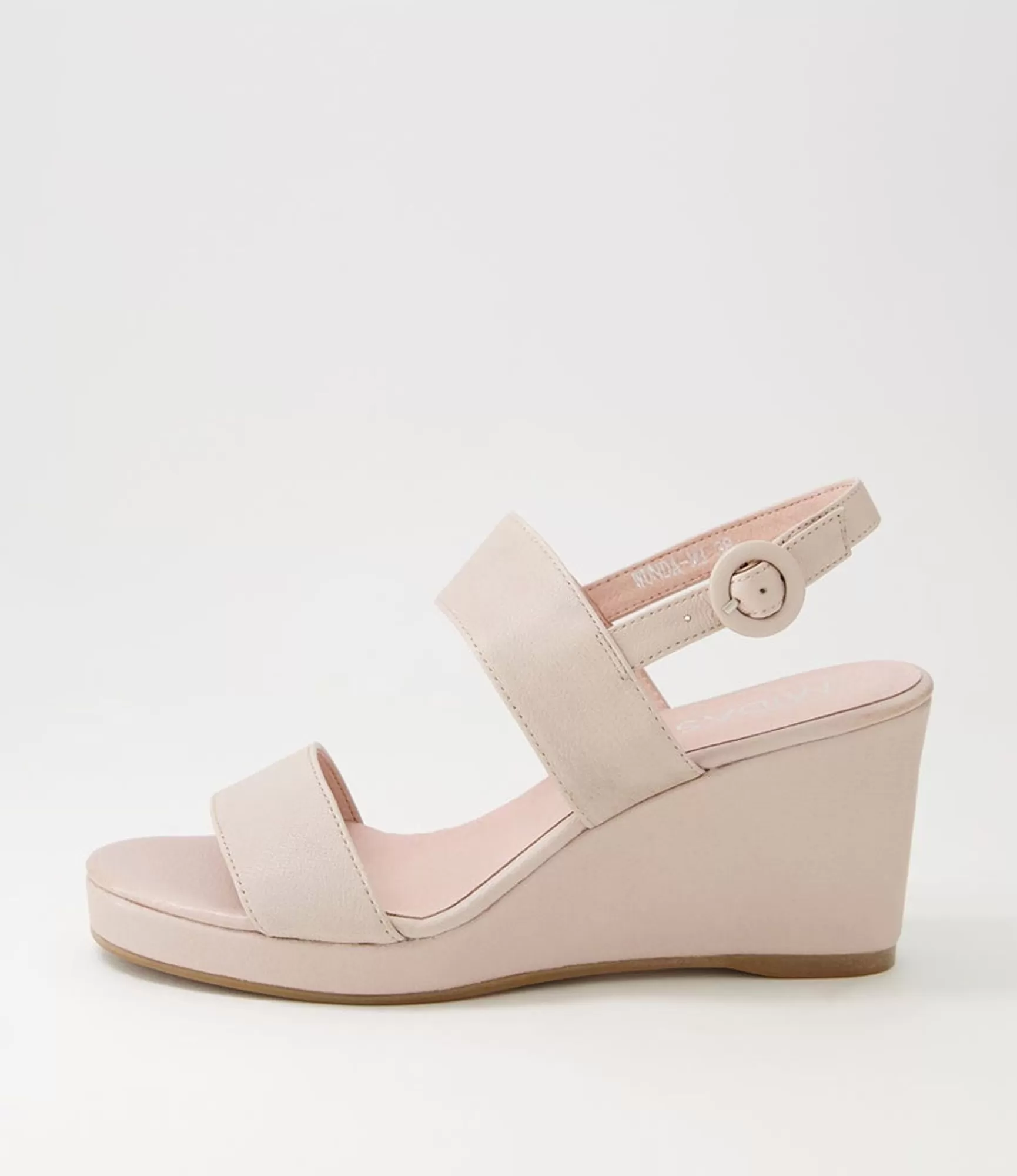 Shop Midas Shoes Wunda Dark Nude Leather Sandals
