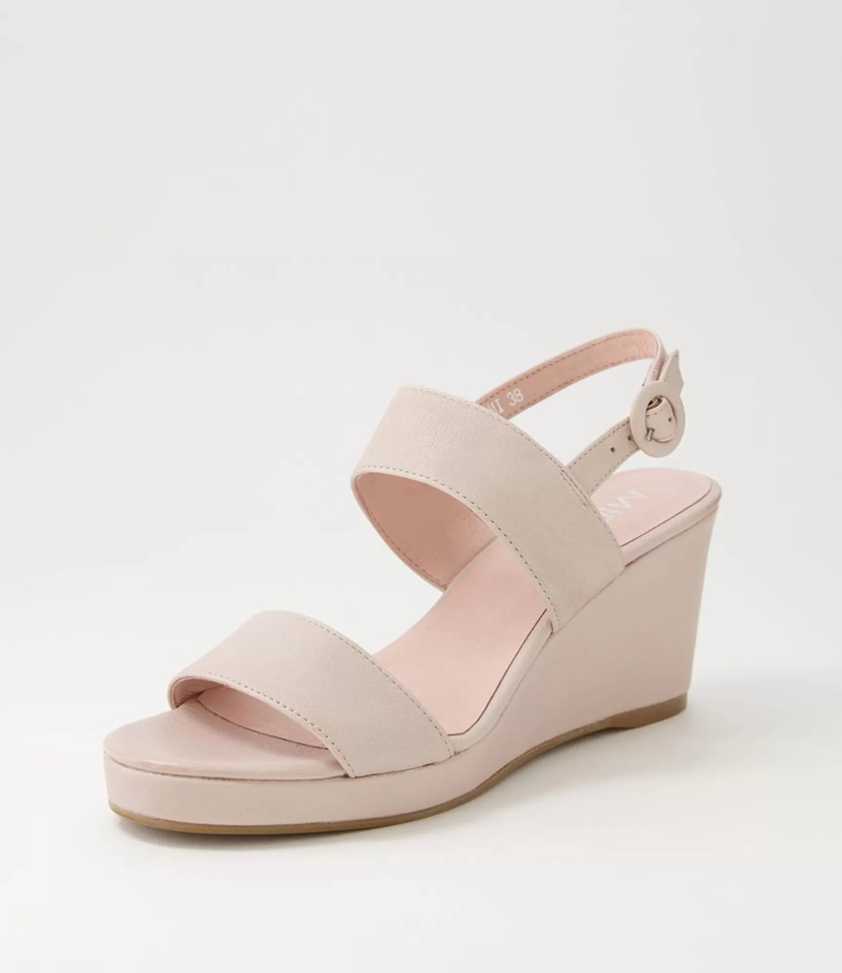 Shop Midas Shoes Wunda Dark Nude Leather Sandals