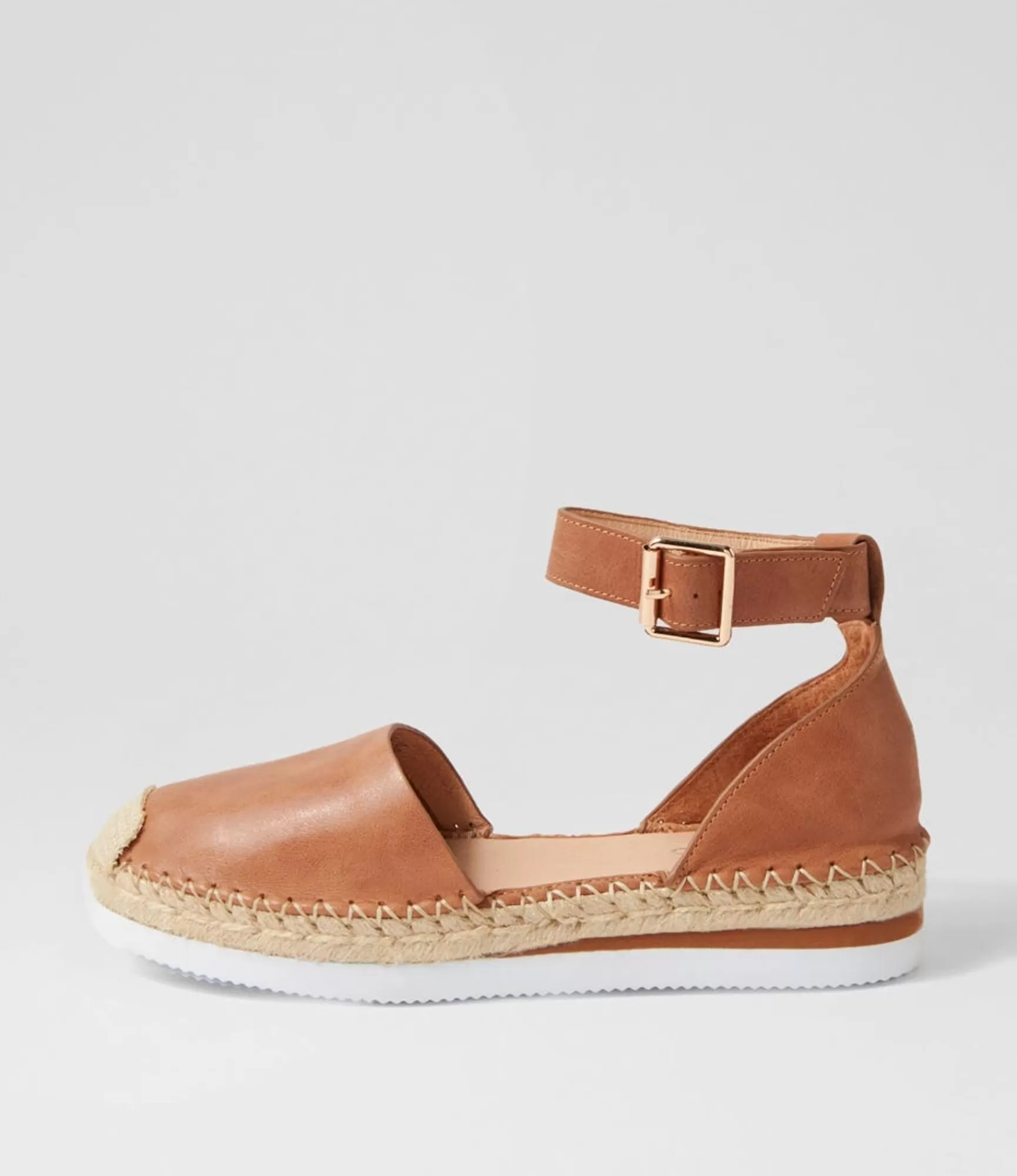 Cheap Midas Shoes Wynona Tan Leather Espadrilles