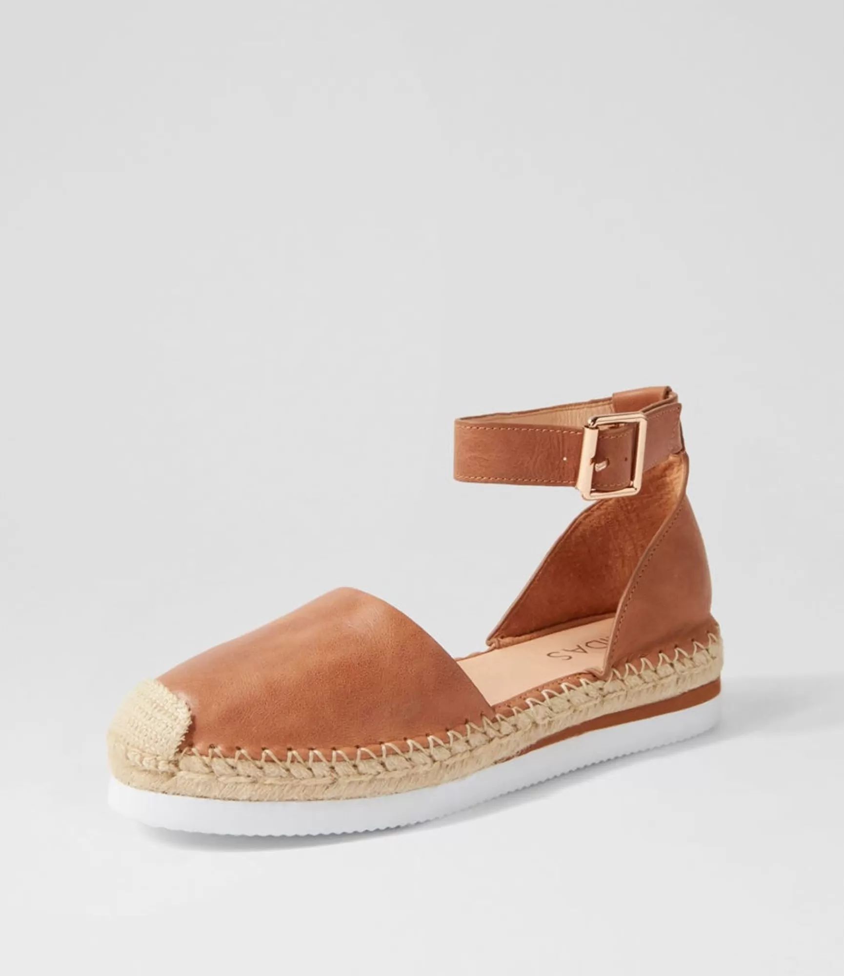 Cheap Midas Shoes Wynona Tan Leather Espadrilles