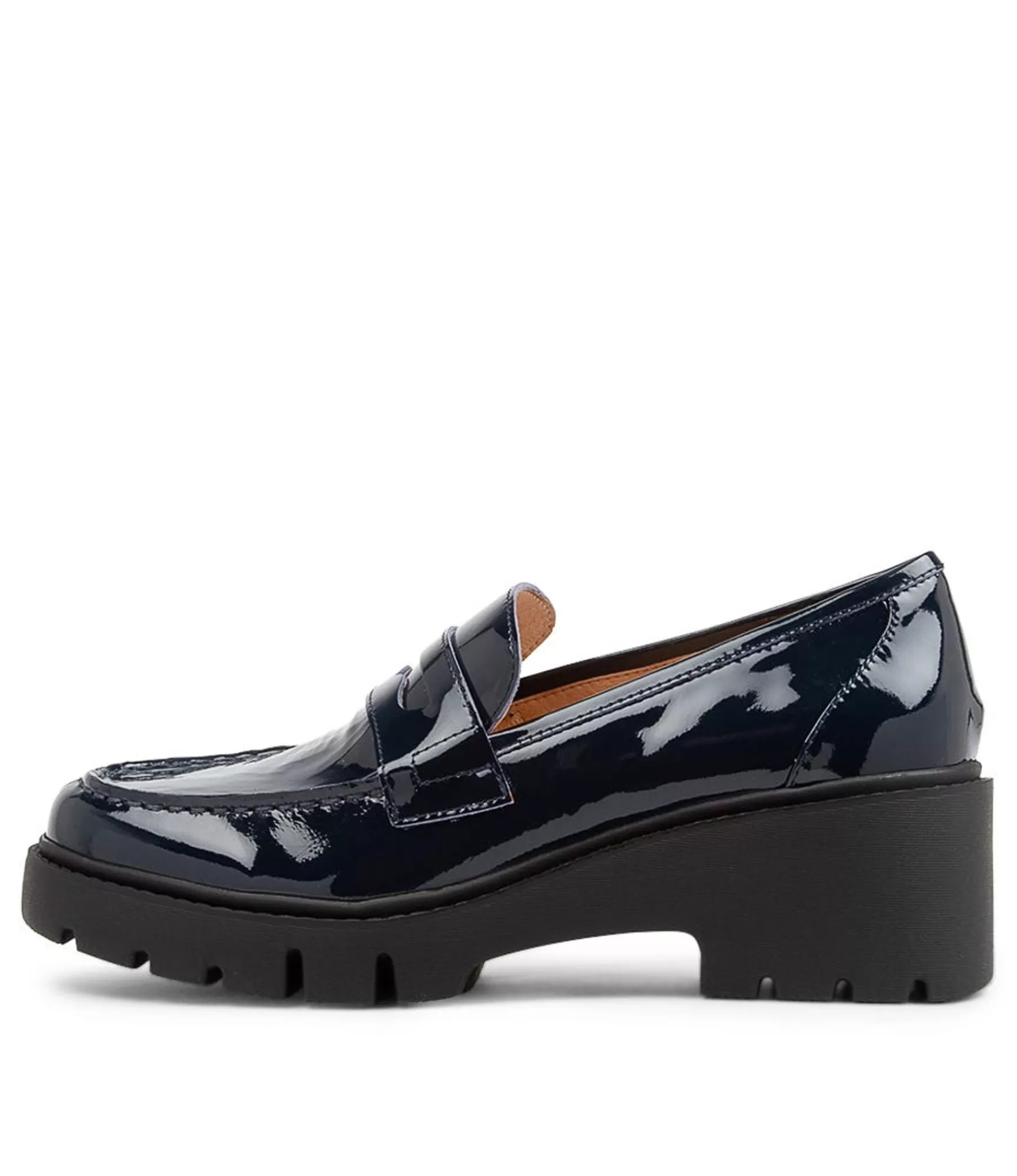 Fashion Midas Shoes Xana Navy Patent Leather Heels