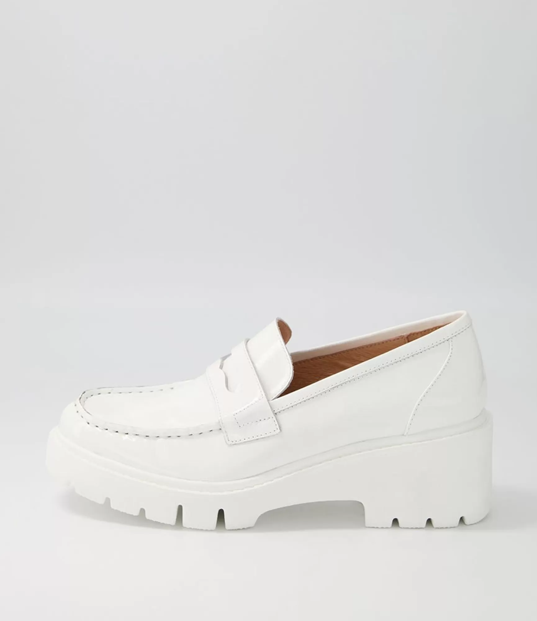Best Midas Shoes Xana White Patent Leather Heels