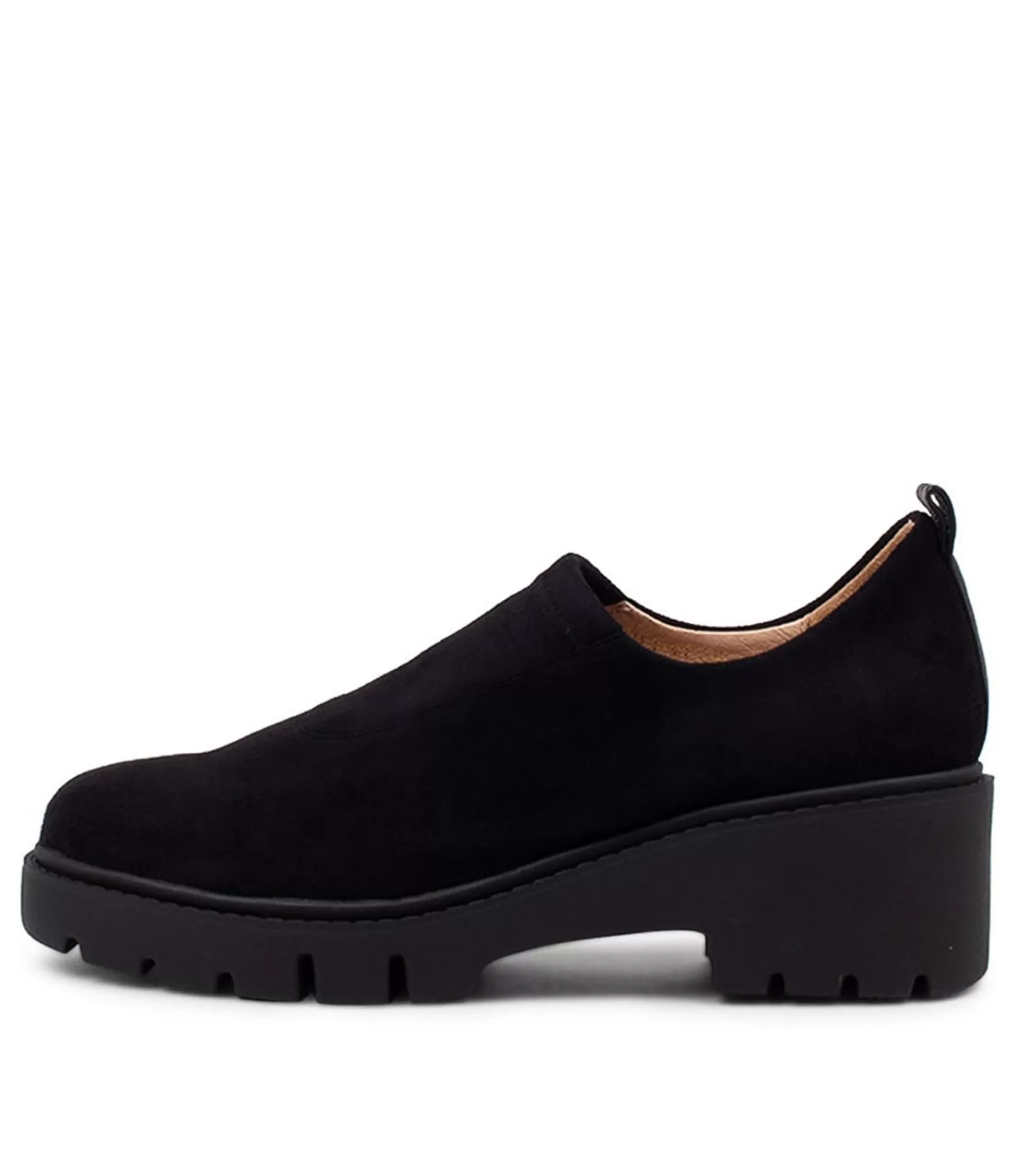 Shop Midas Shoes Xilis Black Stretch Microsuede Heels