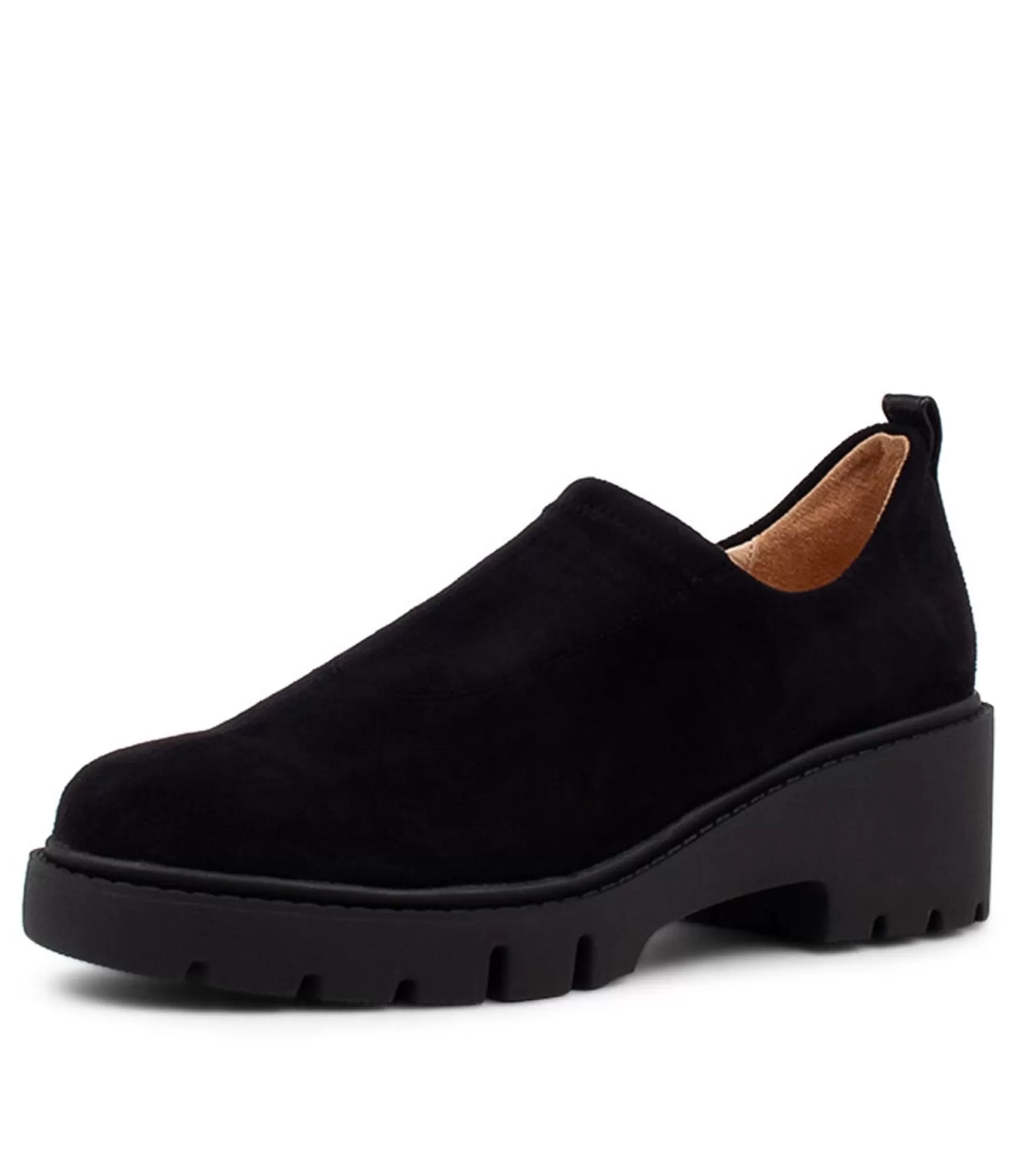 Shop Midas Shoes Xilis Black Stretch Microsuede Heels