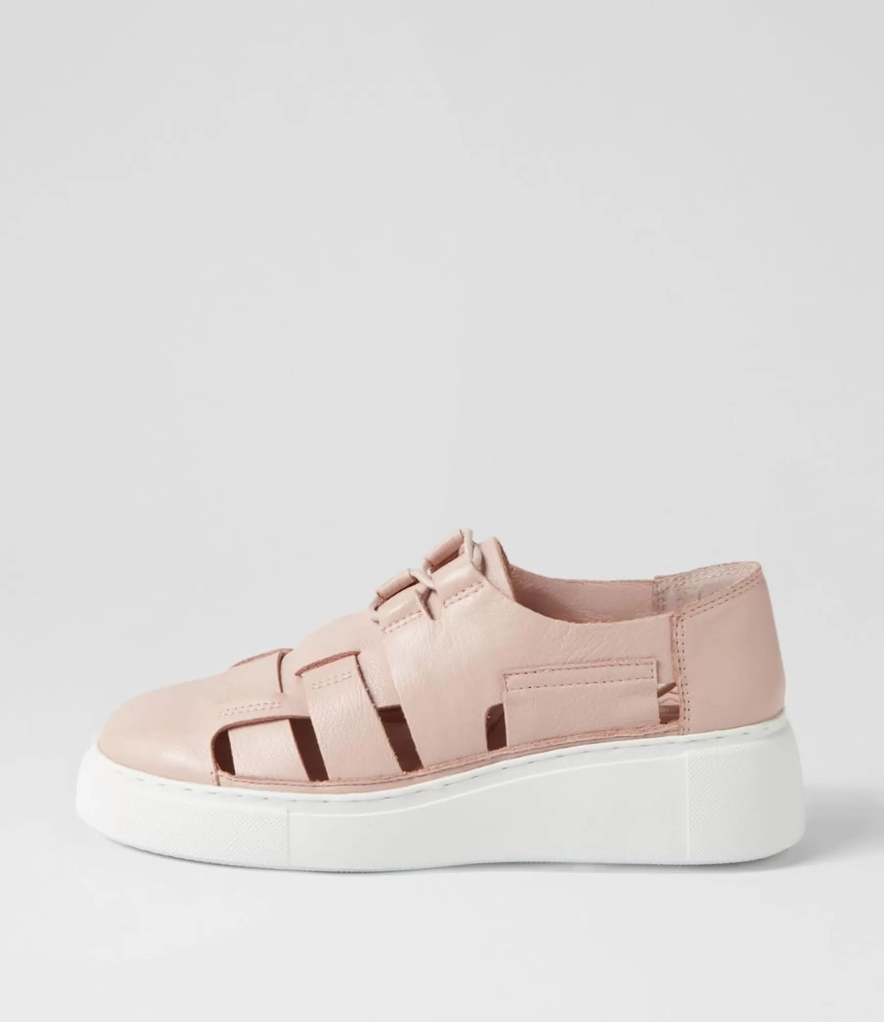 Best Midas Shoes Yaos Rose White Leather Sneakers