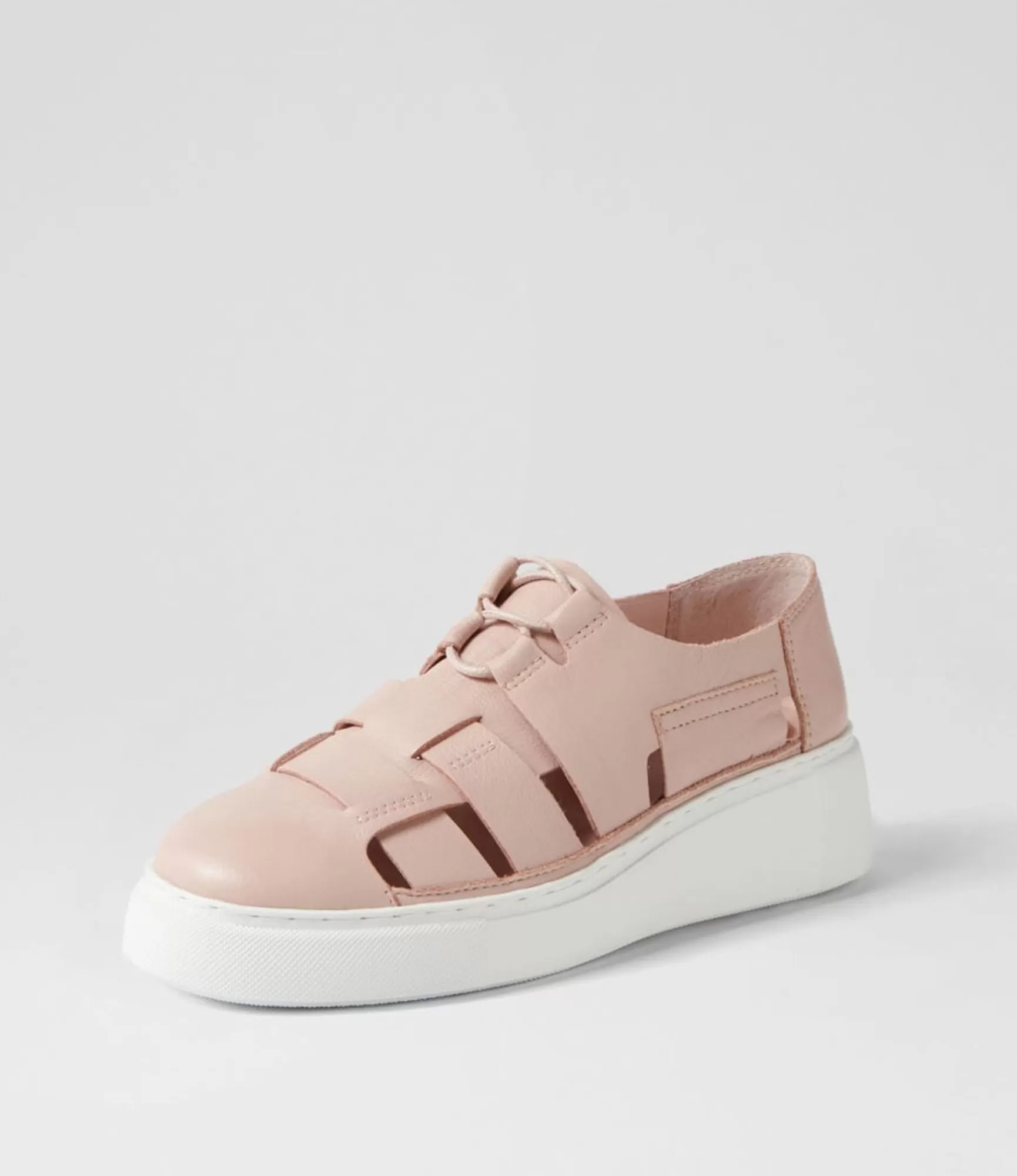 Best Midas Shoes Yaos Rose White Leather Sneakers
