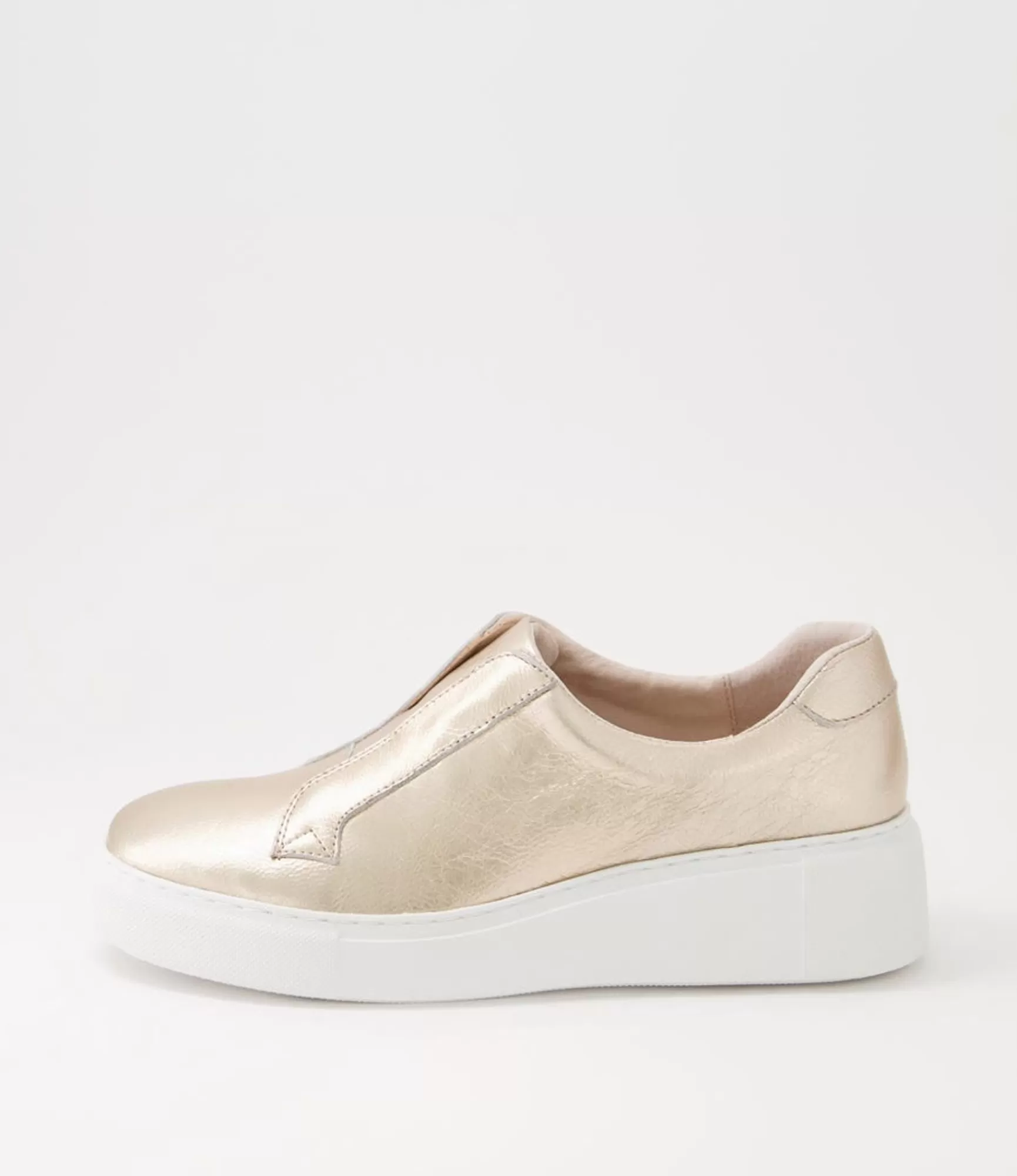 Fashion Midas Shoes Yeera Champagne White Leather Sneakers