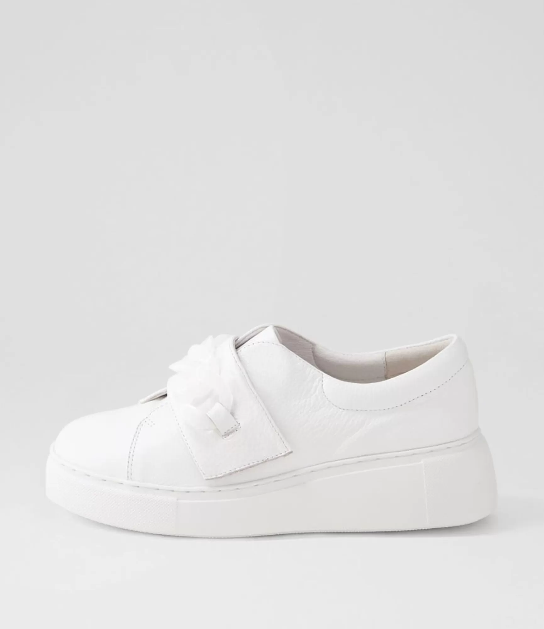 Shop Midas Shoes Yessa White Leather Sneakers