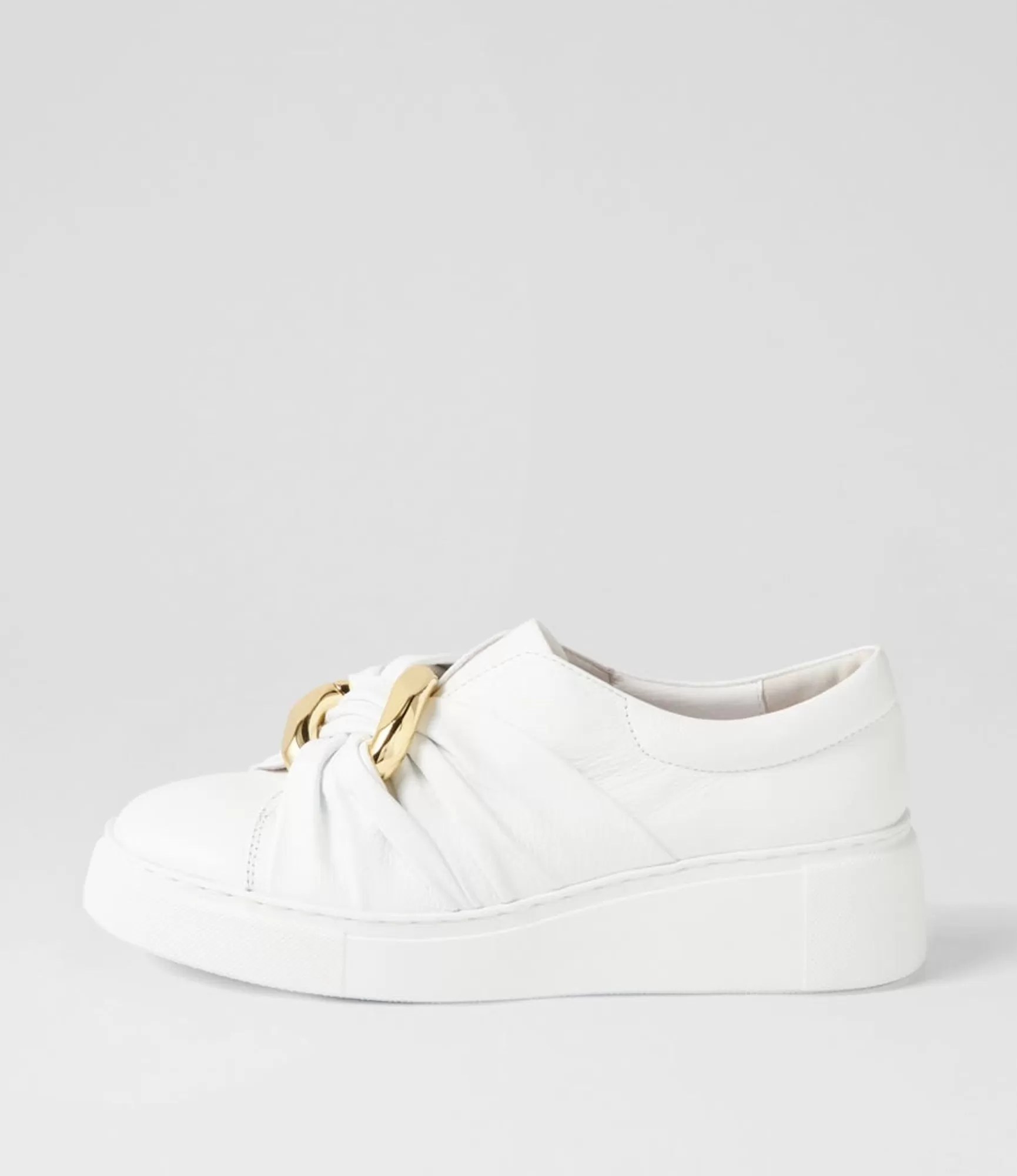 Sale Midas Shoes Yoller White Leather Sneakers