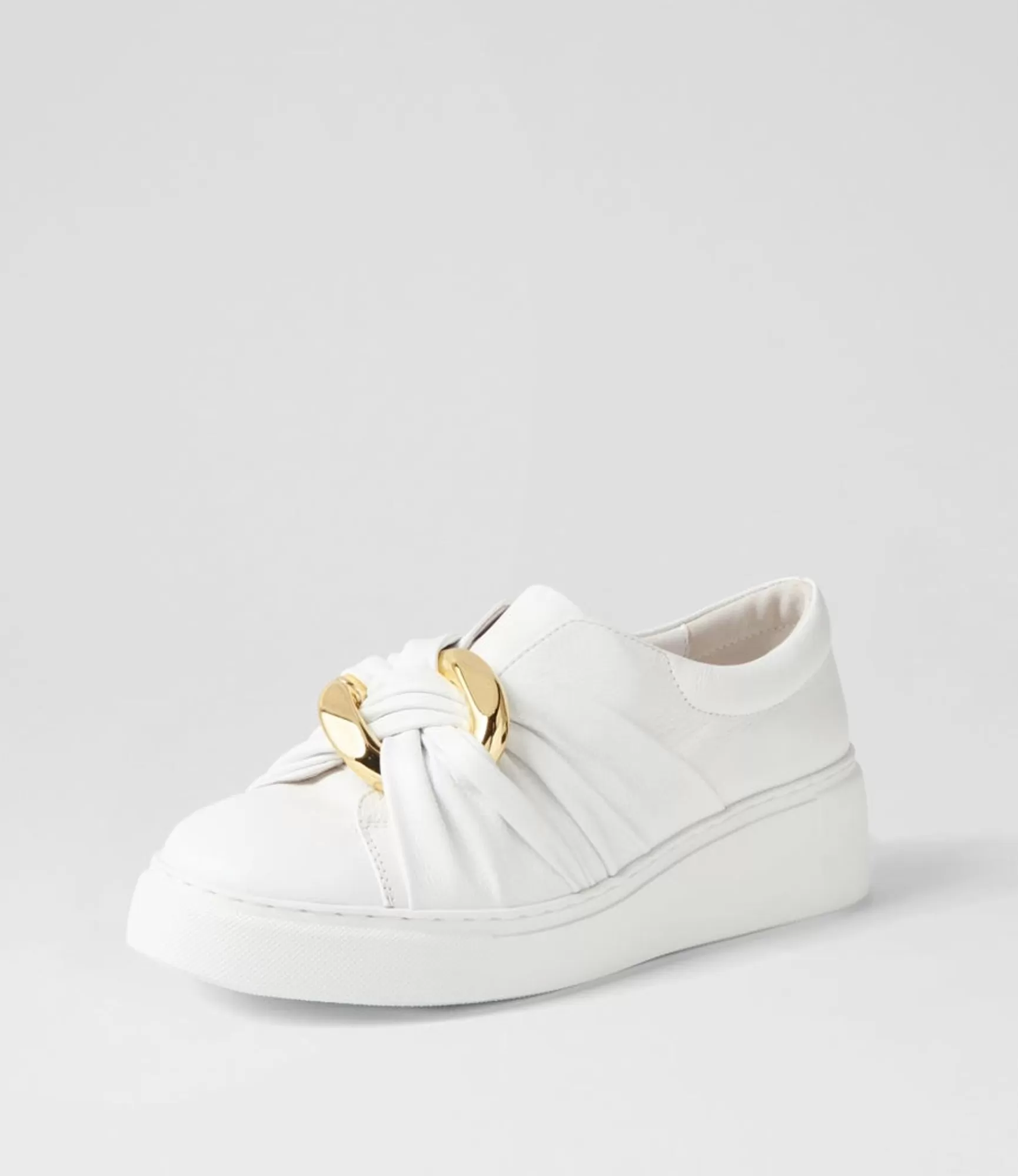 Sale Midas Shoes Yoller White Leather Sneakers