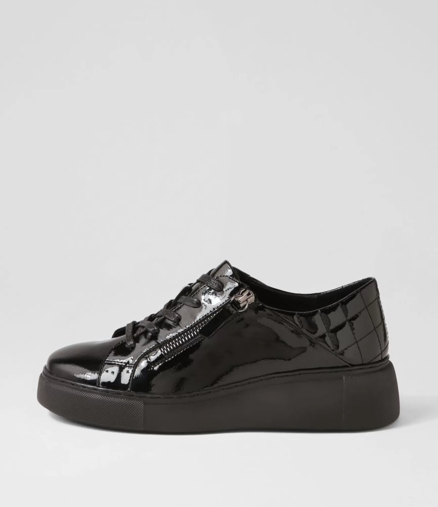 Discount Midas Shoes Yorkie Black Patent Leather Sneakers