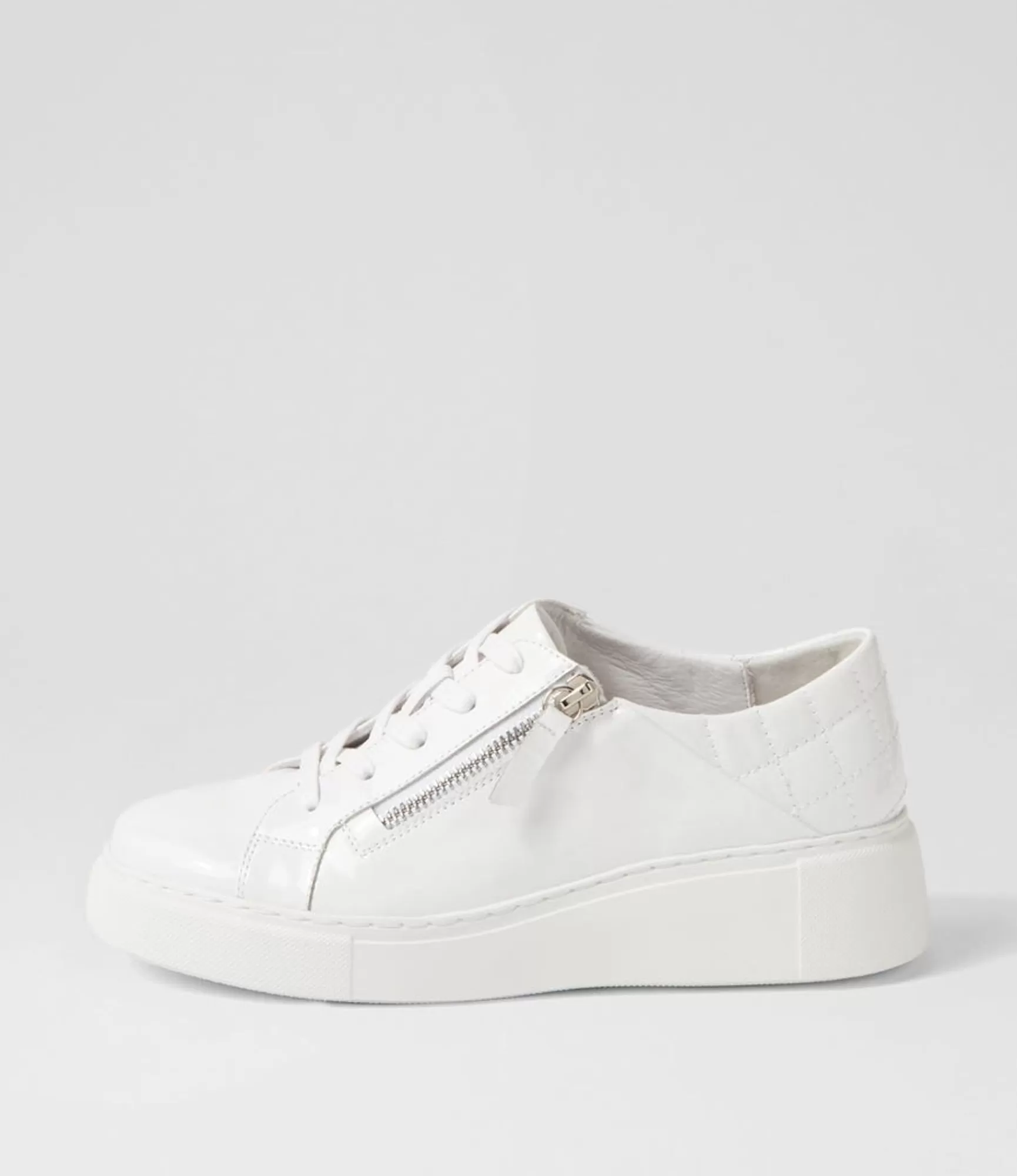 Cheap Midas Shoes Yorkie White Patent Leather Sneakers