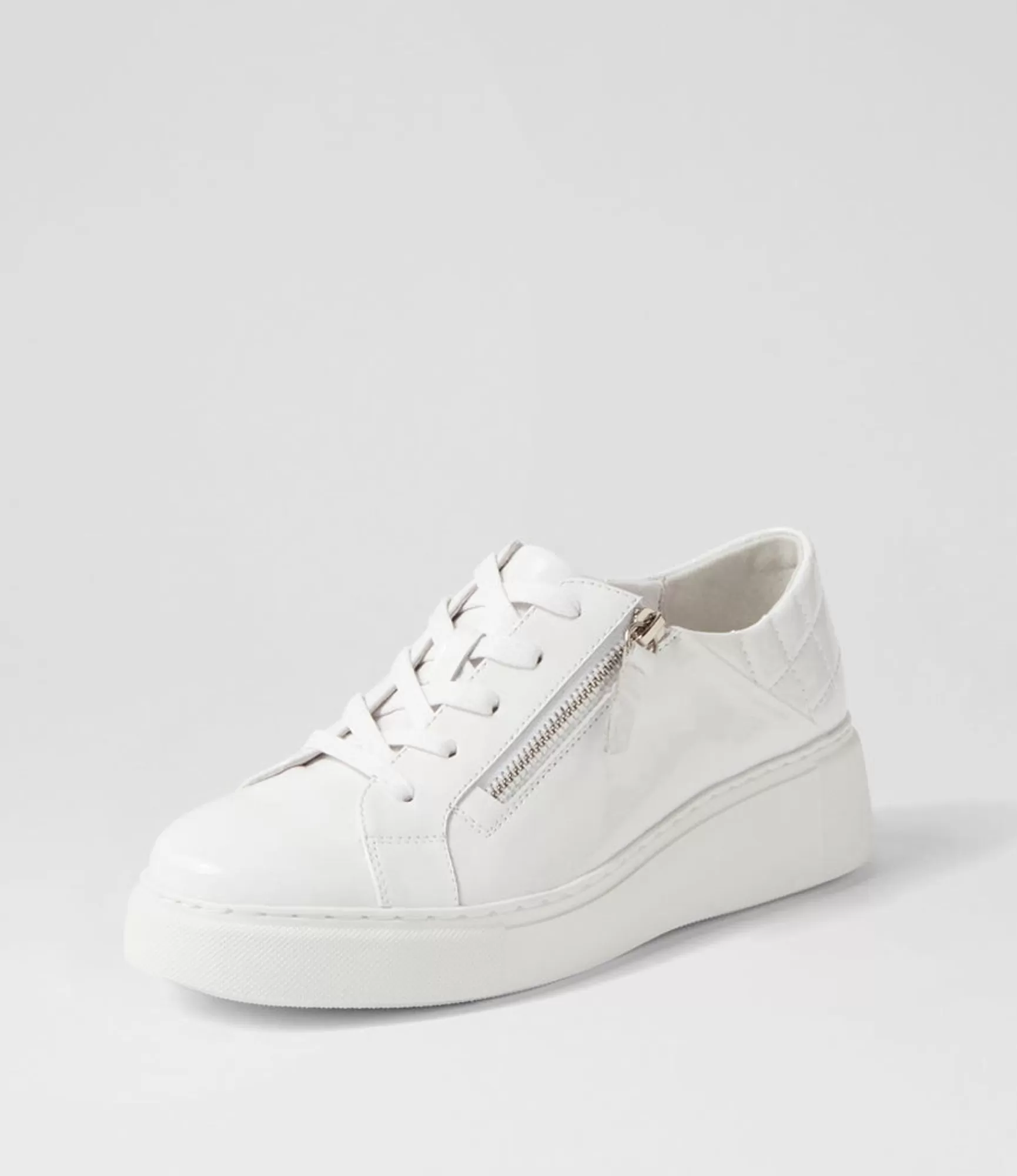 Cheap Midas Shoes Yorkie White Patent Leather Sneakers