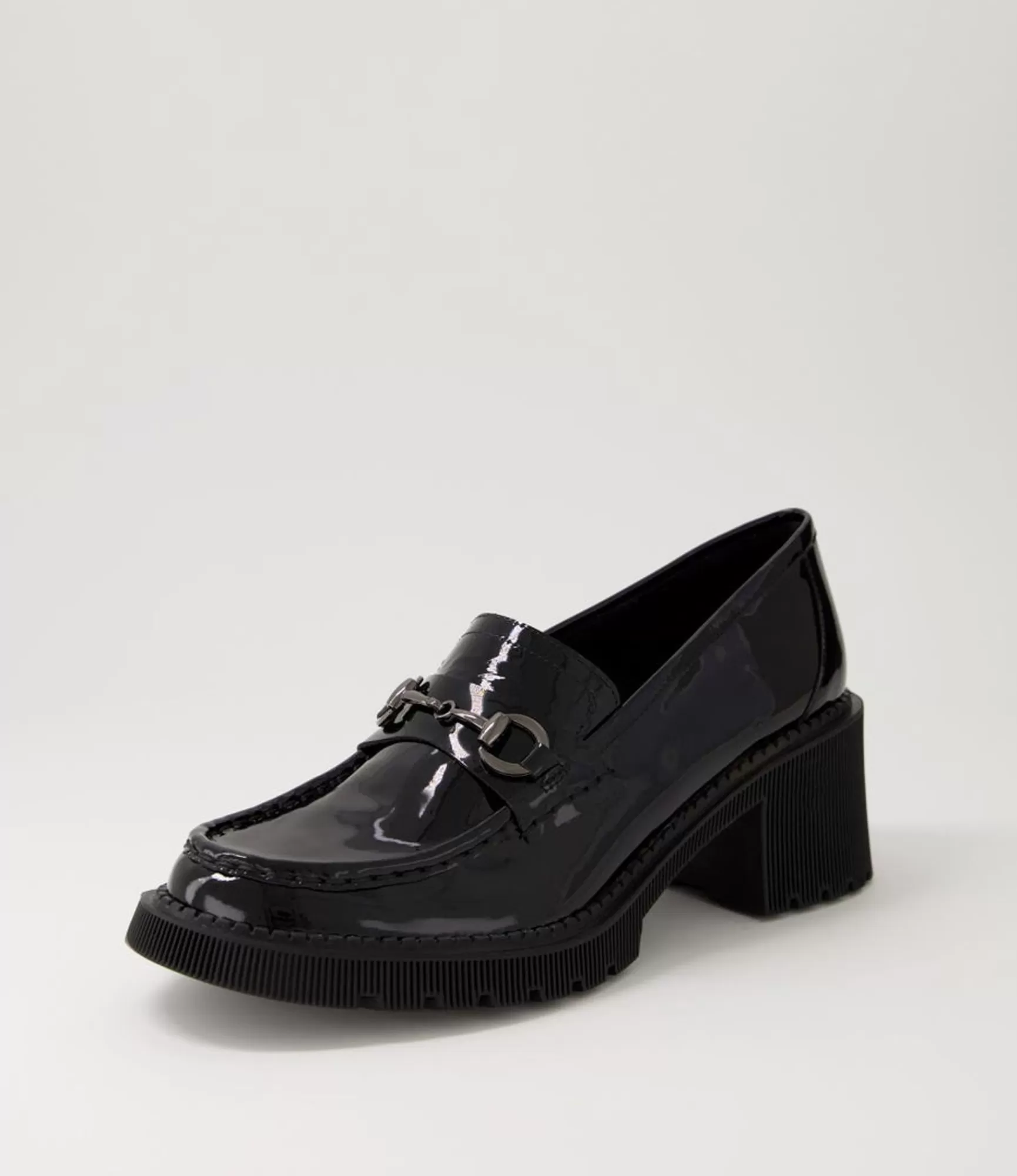 Cheap Midas Shoes Zoei Black Patent Leather Heels