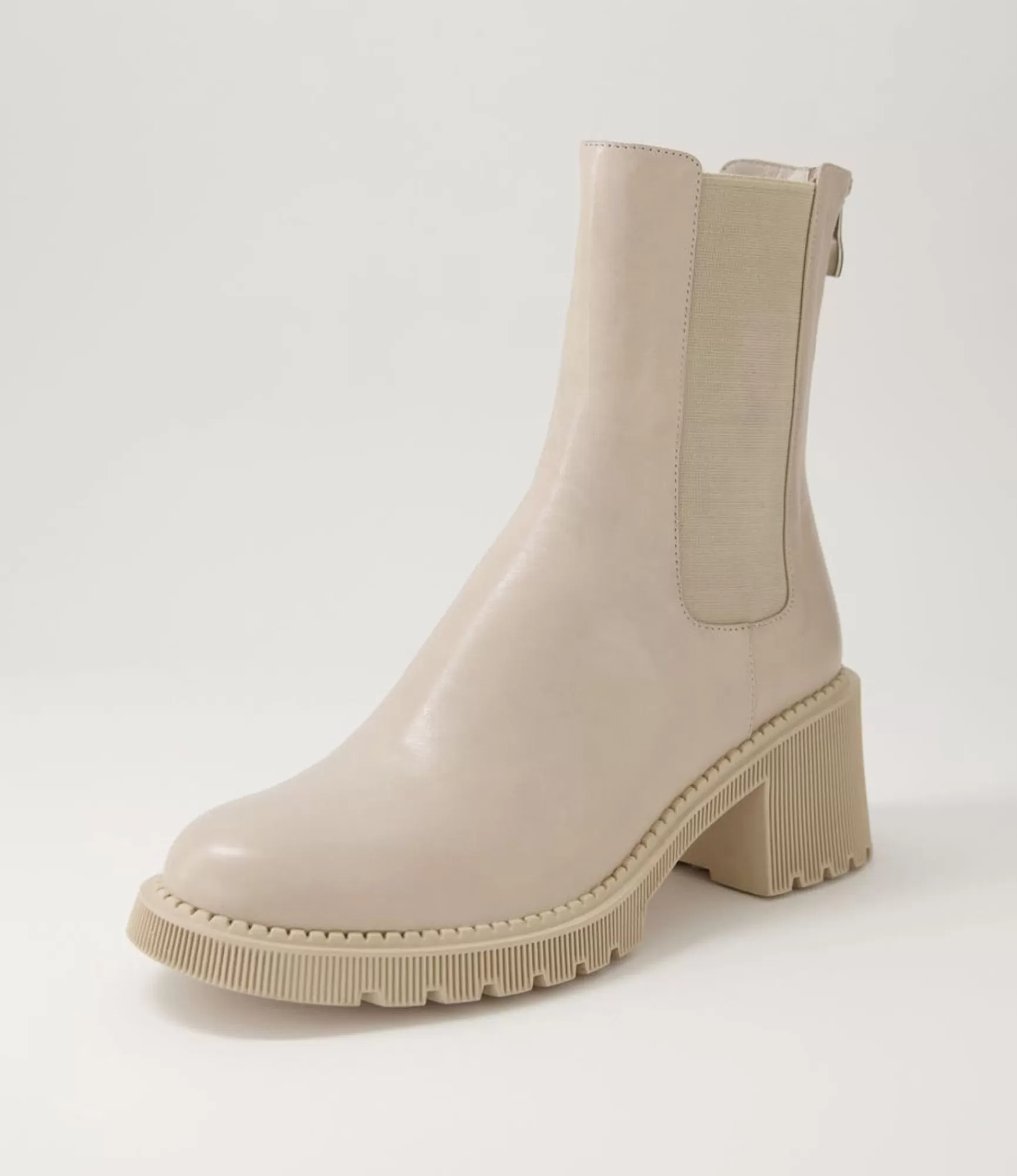 Fashion Midas Shoes Zorry Almond Leather Ankle Boots